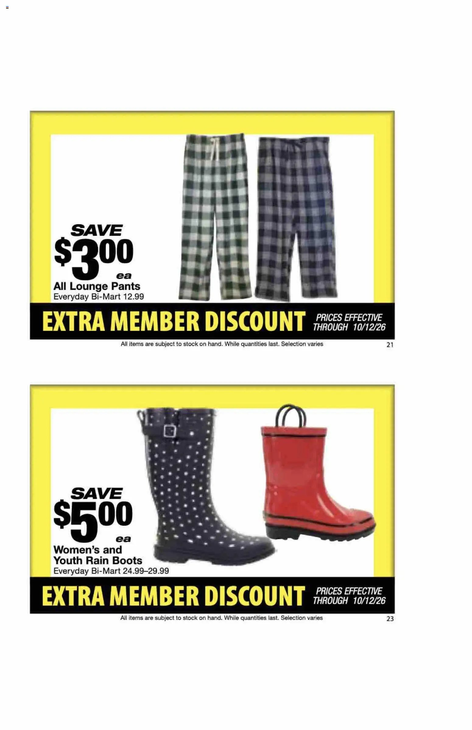 Bi-Mart Extra Member Discount Book