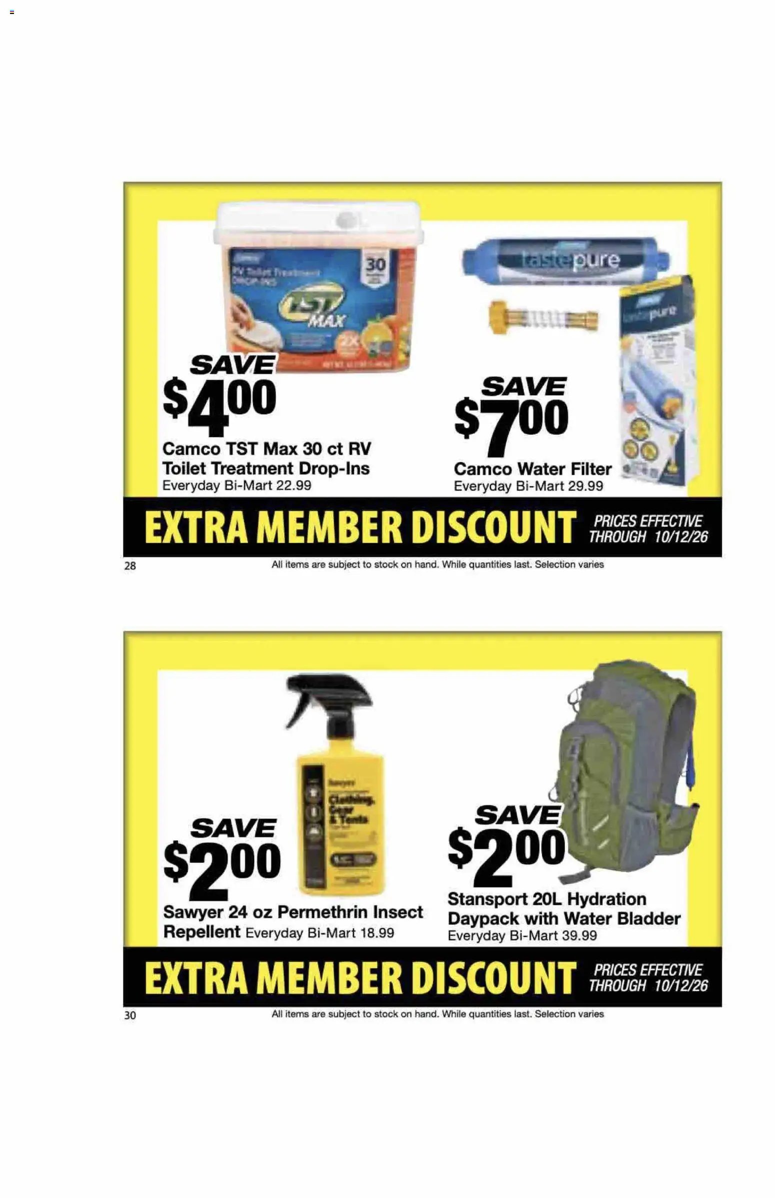Bi-Mart Extra Member Discount Book
