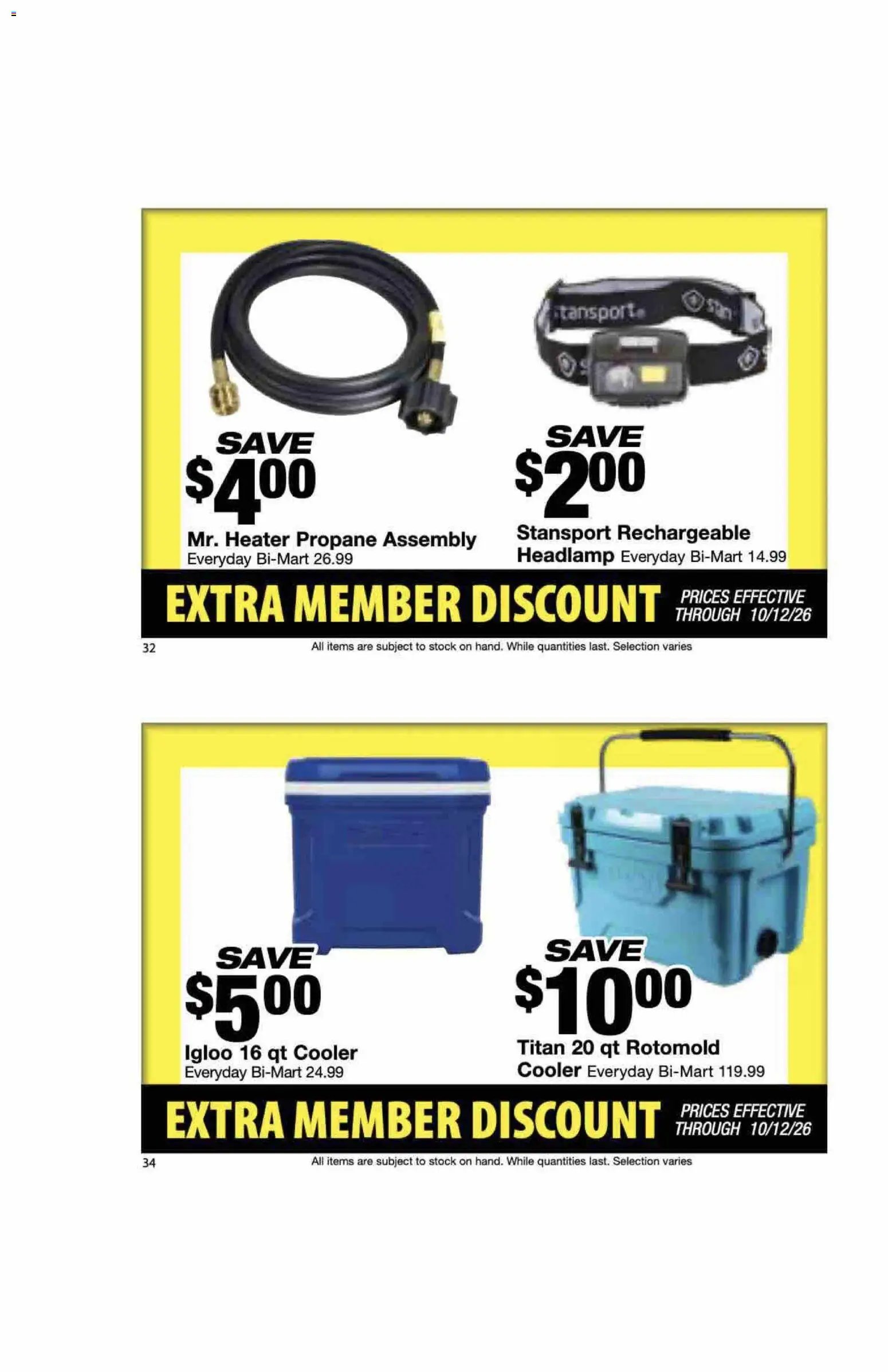 Bi-Mart Extra Member Discount Book