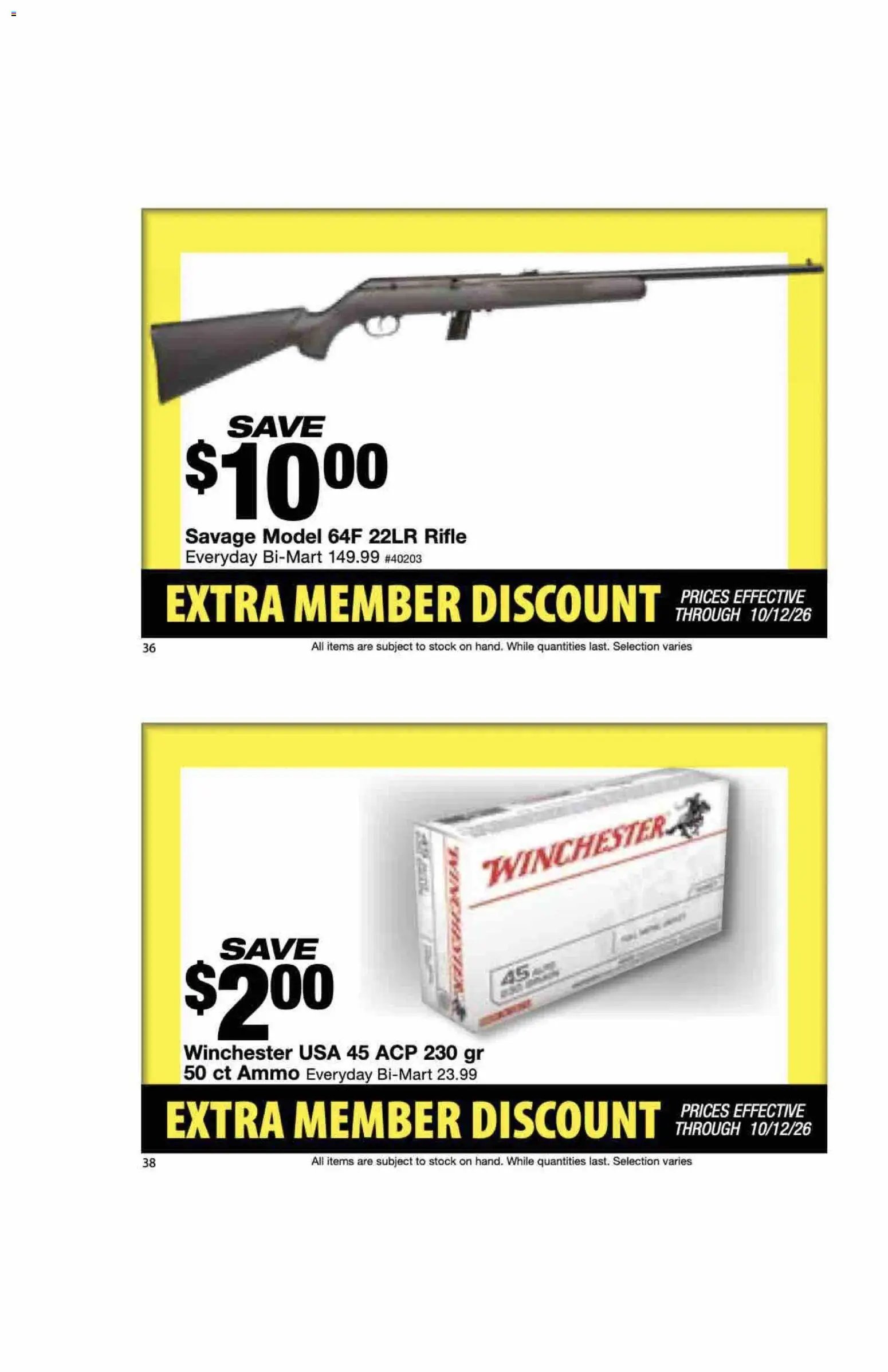 Bi-Mart Extra Member Discount Book