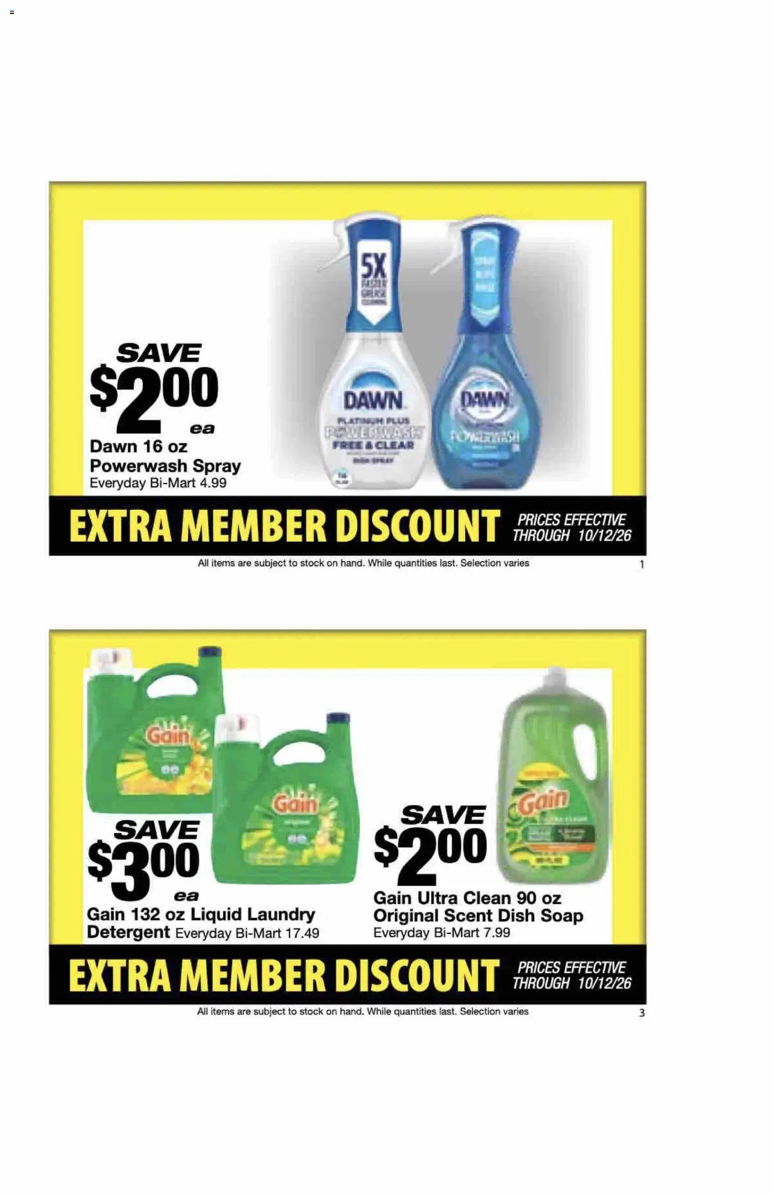 Bi-Mart Extra Member Discount Book