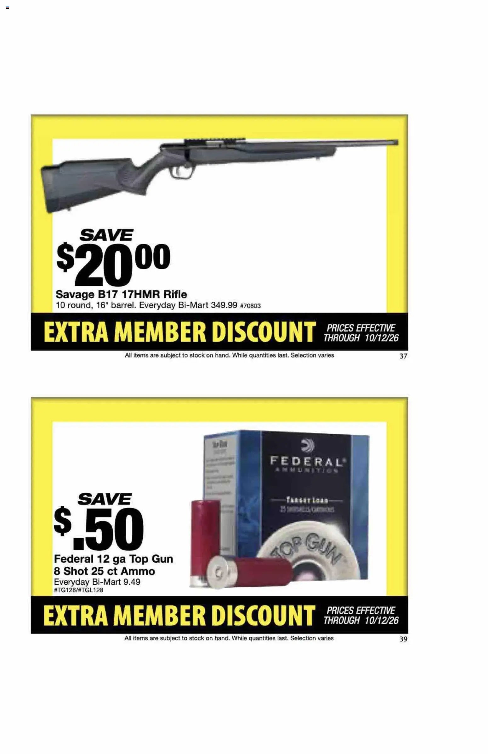 Bi-Mart Extra Member Discount Book