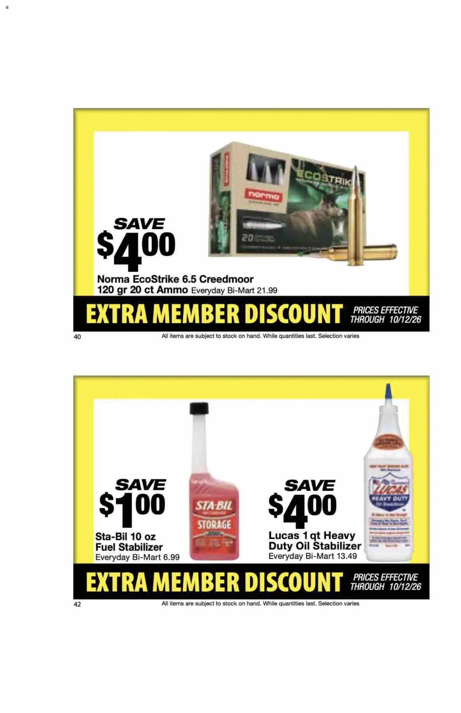 Bi-Mart Extra Member Discount Book