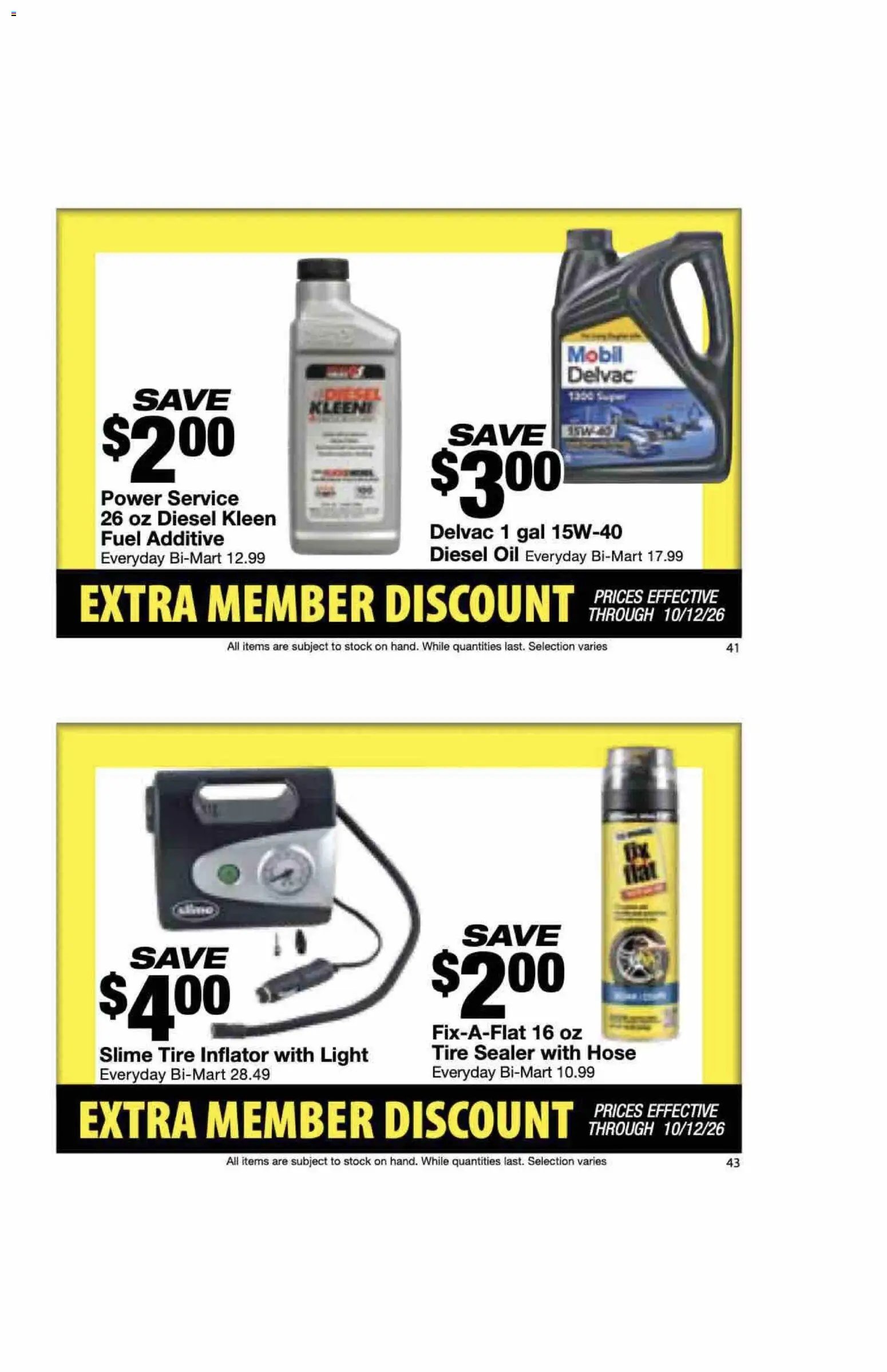 Bi-Mart Extra Member Discount Book