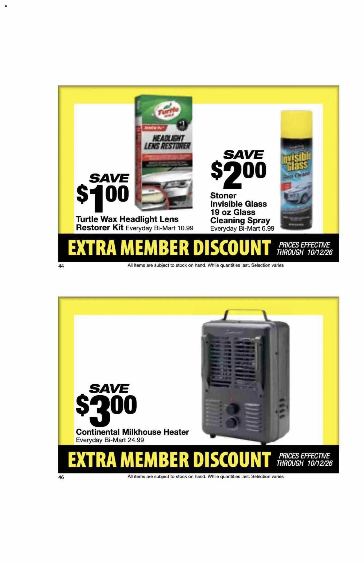 Bi-Mart Extra Member Discount Book