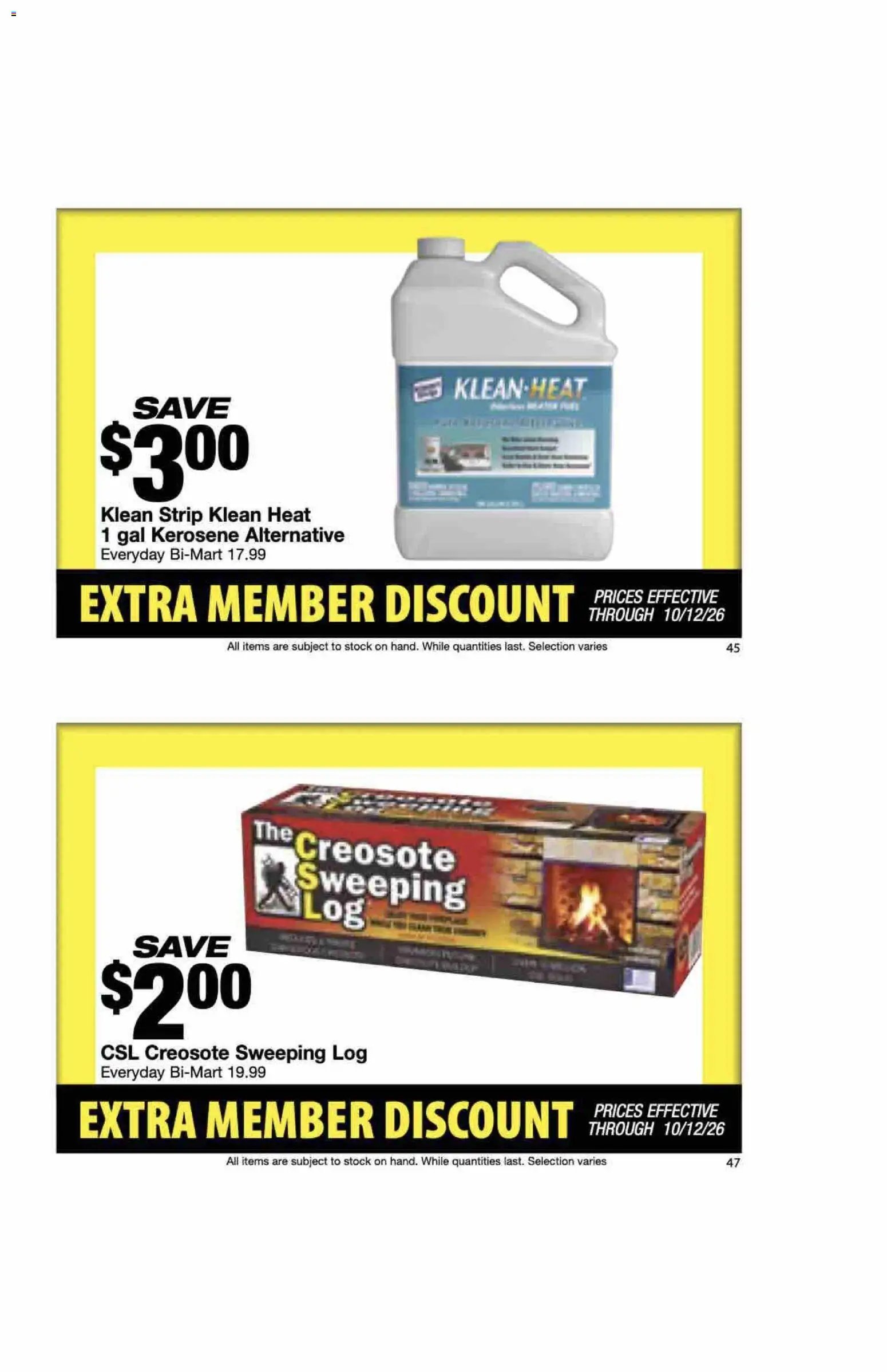Bi-Mart Extra Member Discount Book