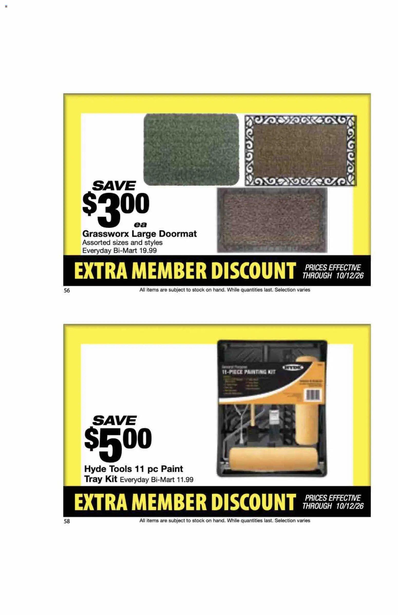 Bi-Mart Extra Member Discount Book