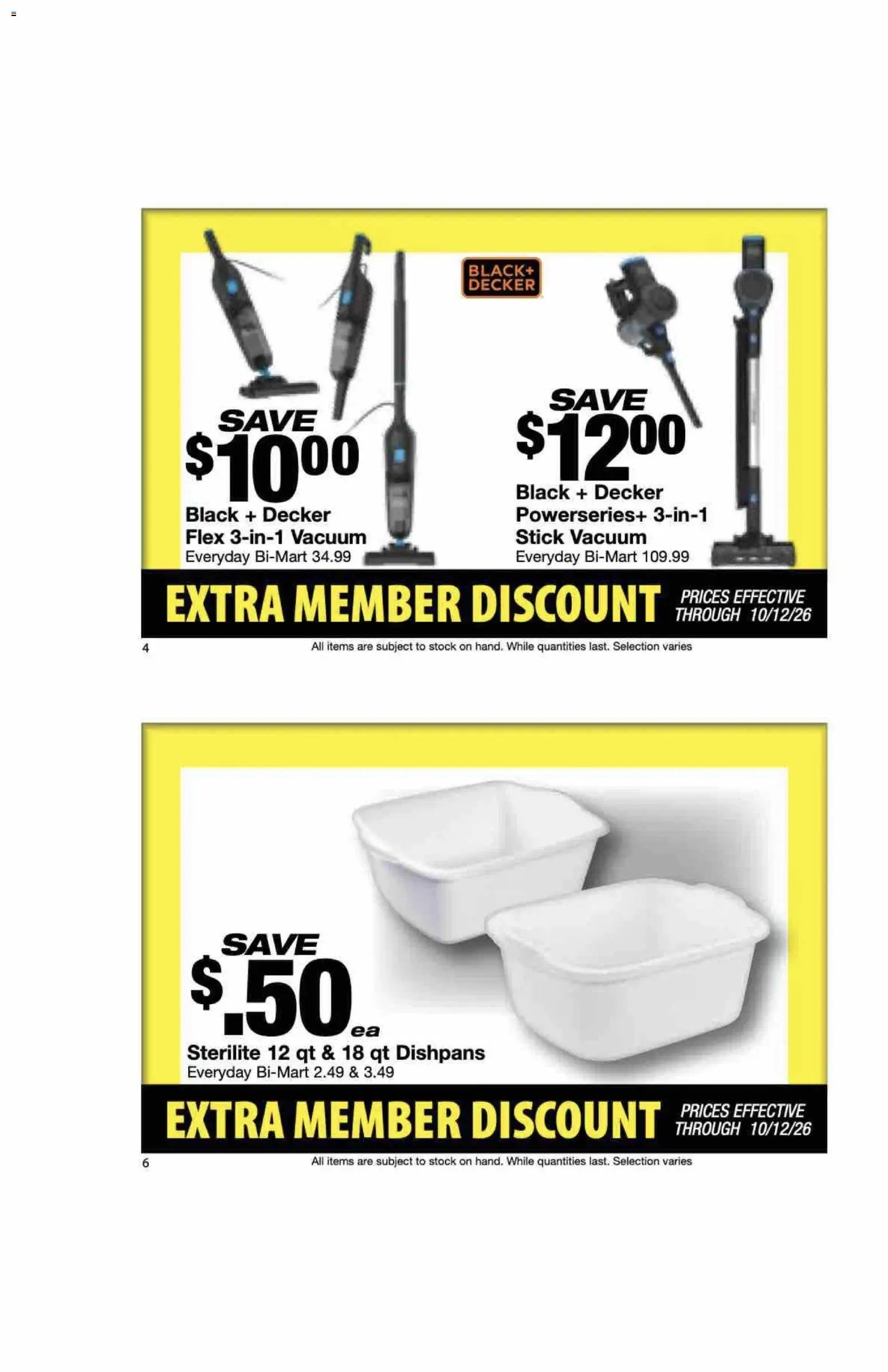Bi-Mart Extra Member Discount Book