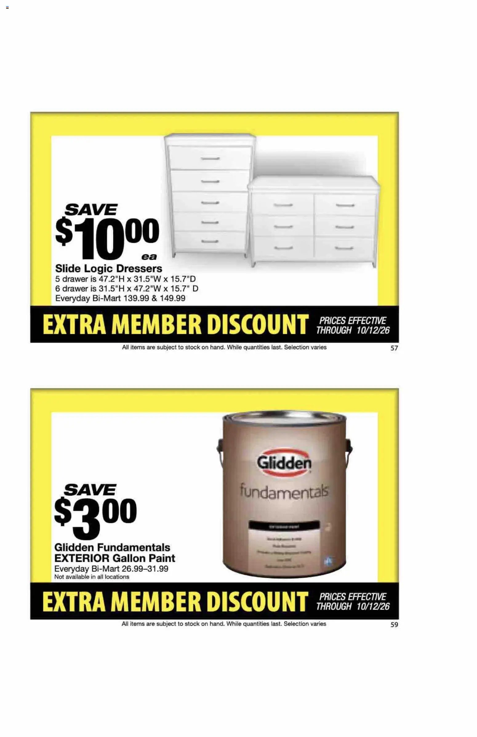 Bi-Mart Extra Member Discount Book