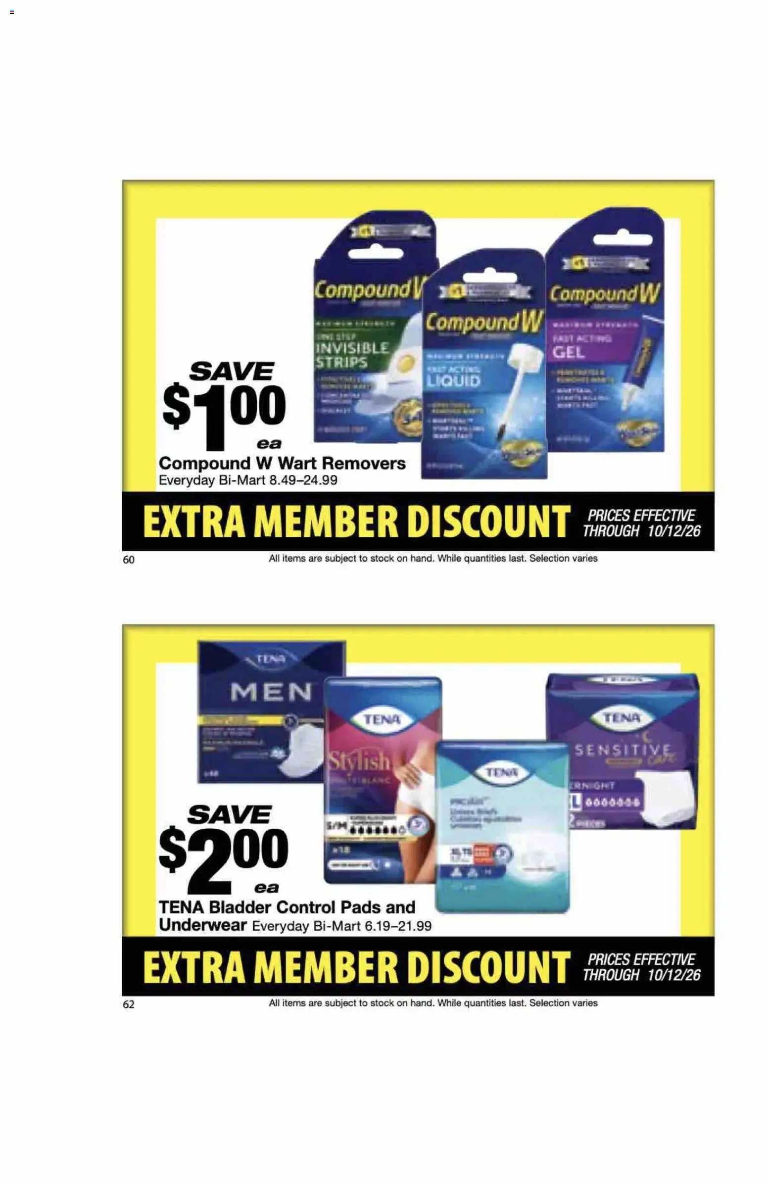Bi-Mart Extra Member Discount Book