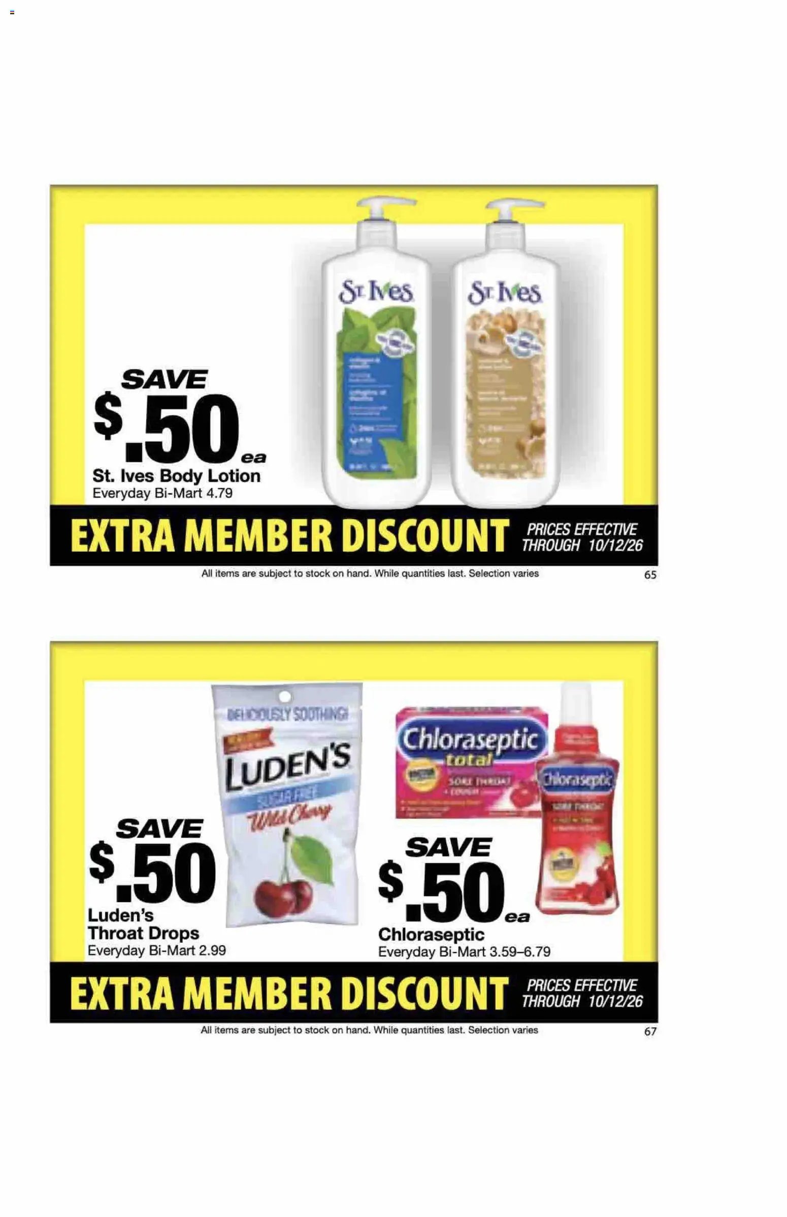 Bi-Mart Extra Member Discount Book