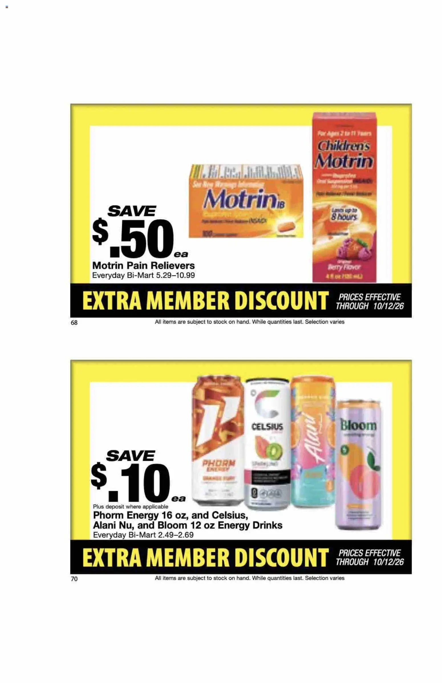 Bi-Mart Extra Member Discount Book