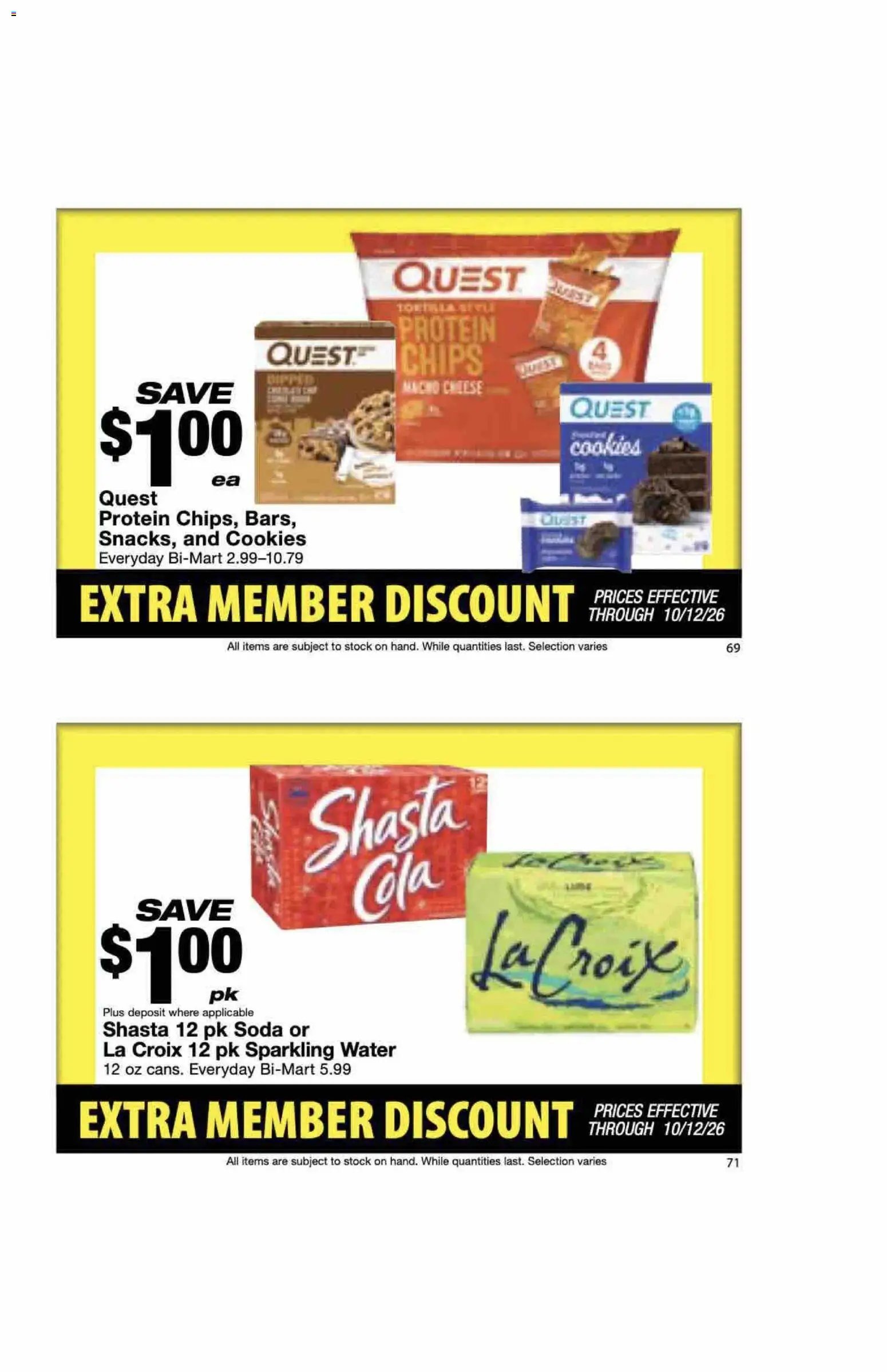 Bi-Mart Extra Member Discount Book