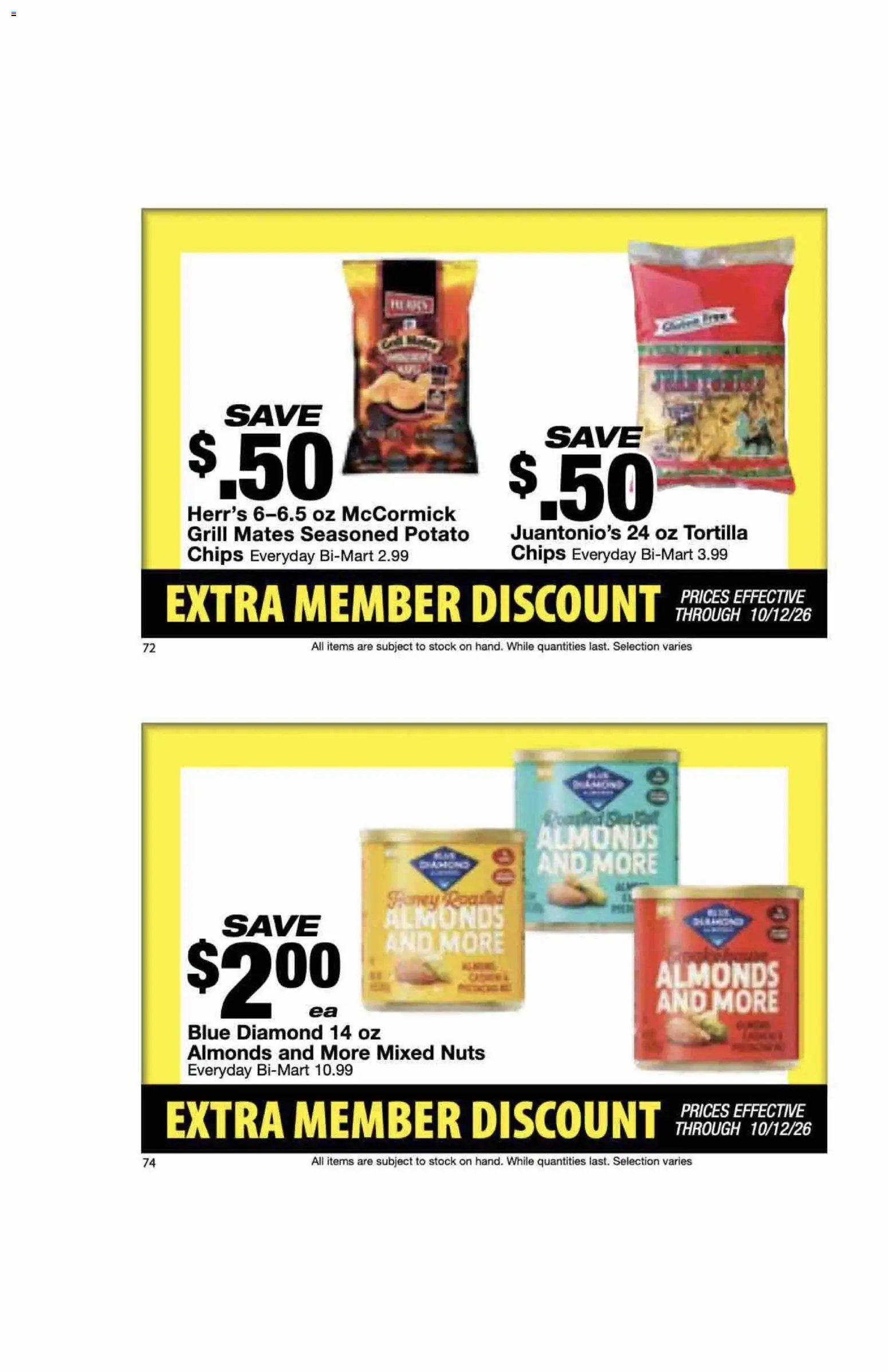 Bi-Mart Extra Member Discount Book
