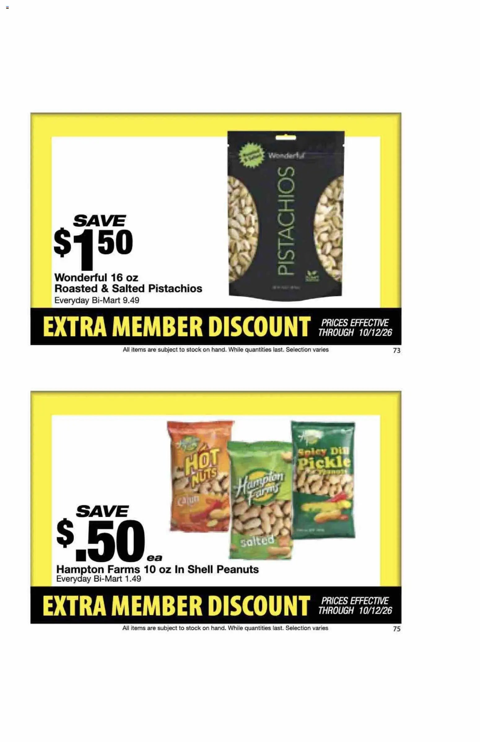 Bi-Mart Extra Member Discount Book