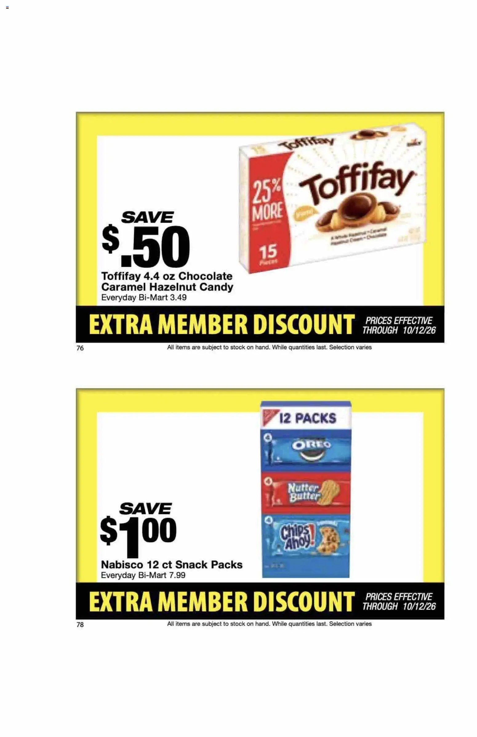 Bi-Mart Extra Member Discount Book