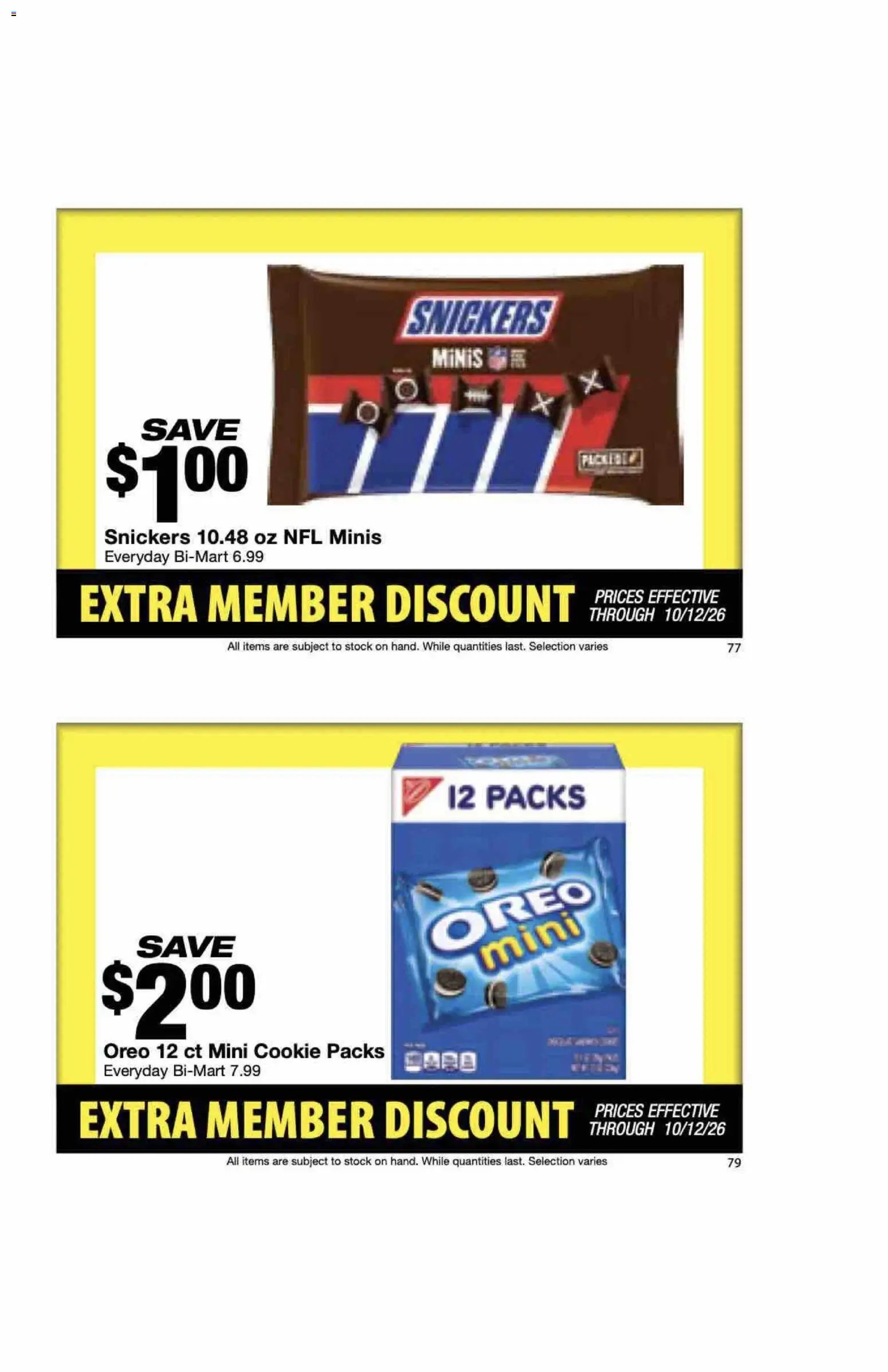 Bi-Mart Extra Member Discount Book