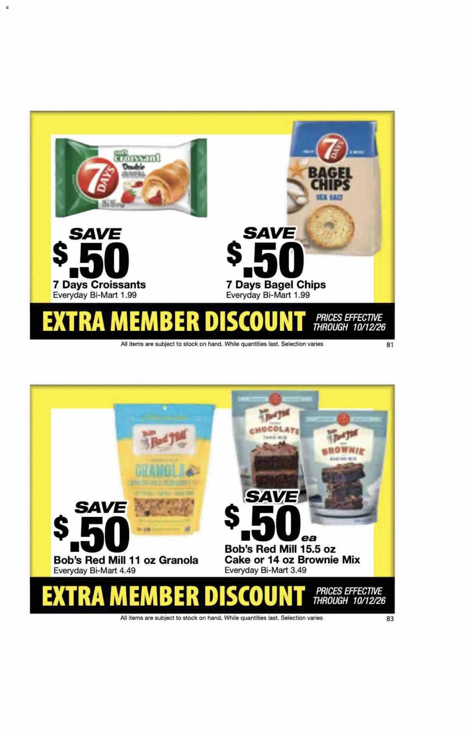 Bi-Mart Extra Member Discount Book