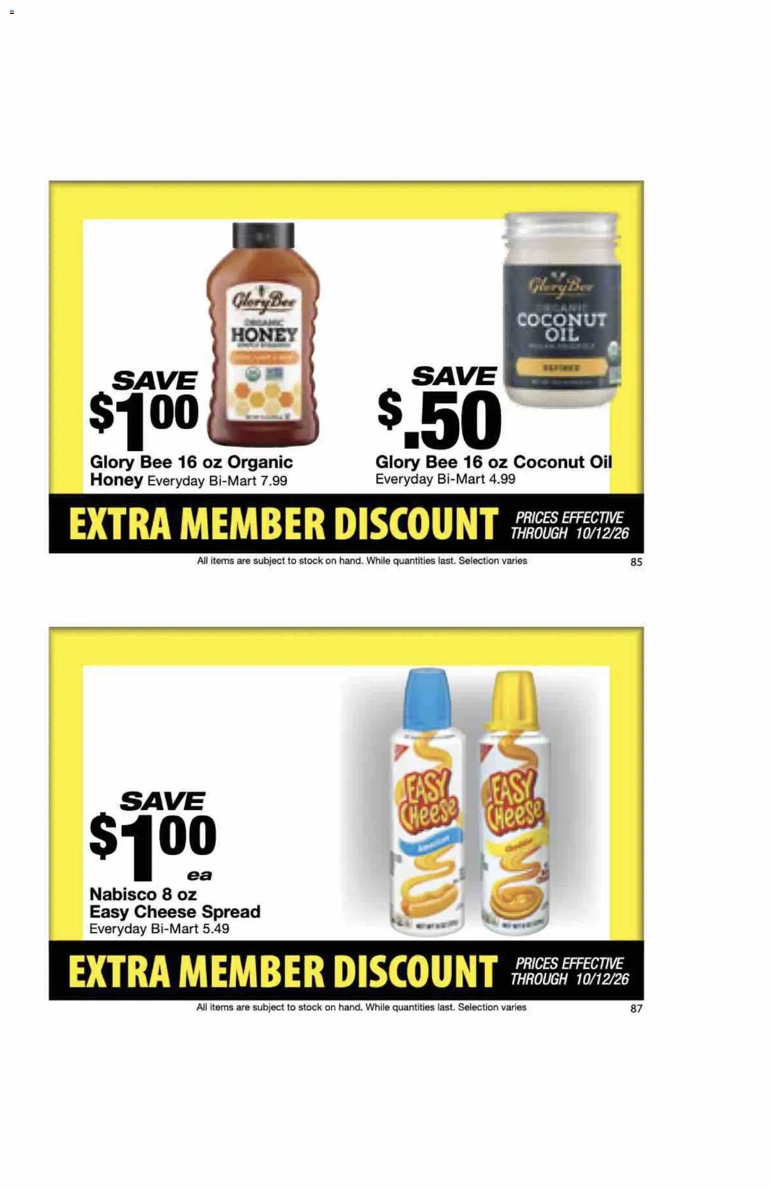 Bi-Mart Extra Member Discount Book