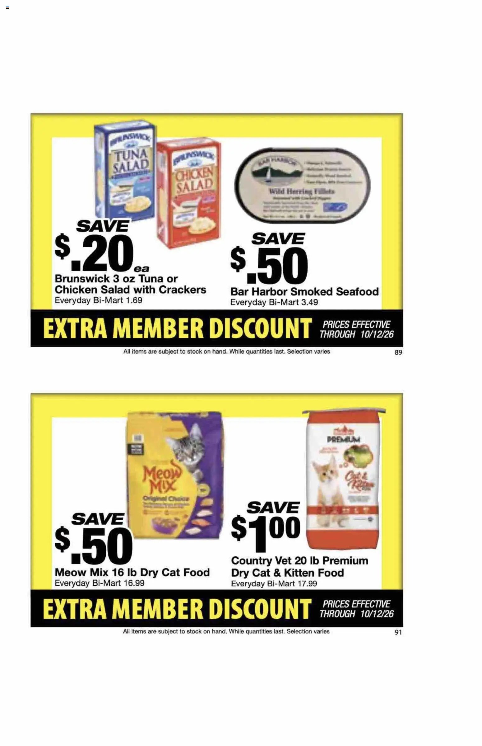 Bi-Mart Extra Member Discount Book