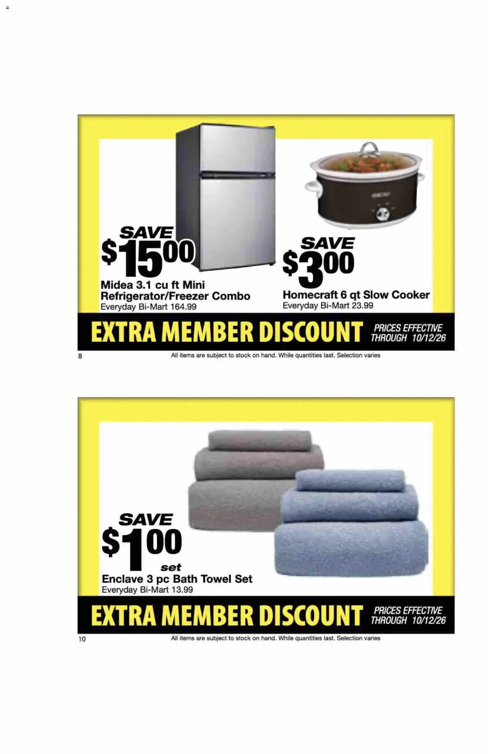 Bi-Mart Extra Member Discount Book