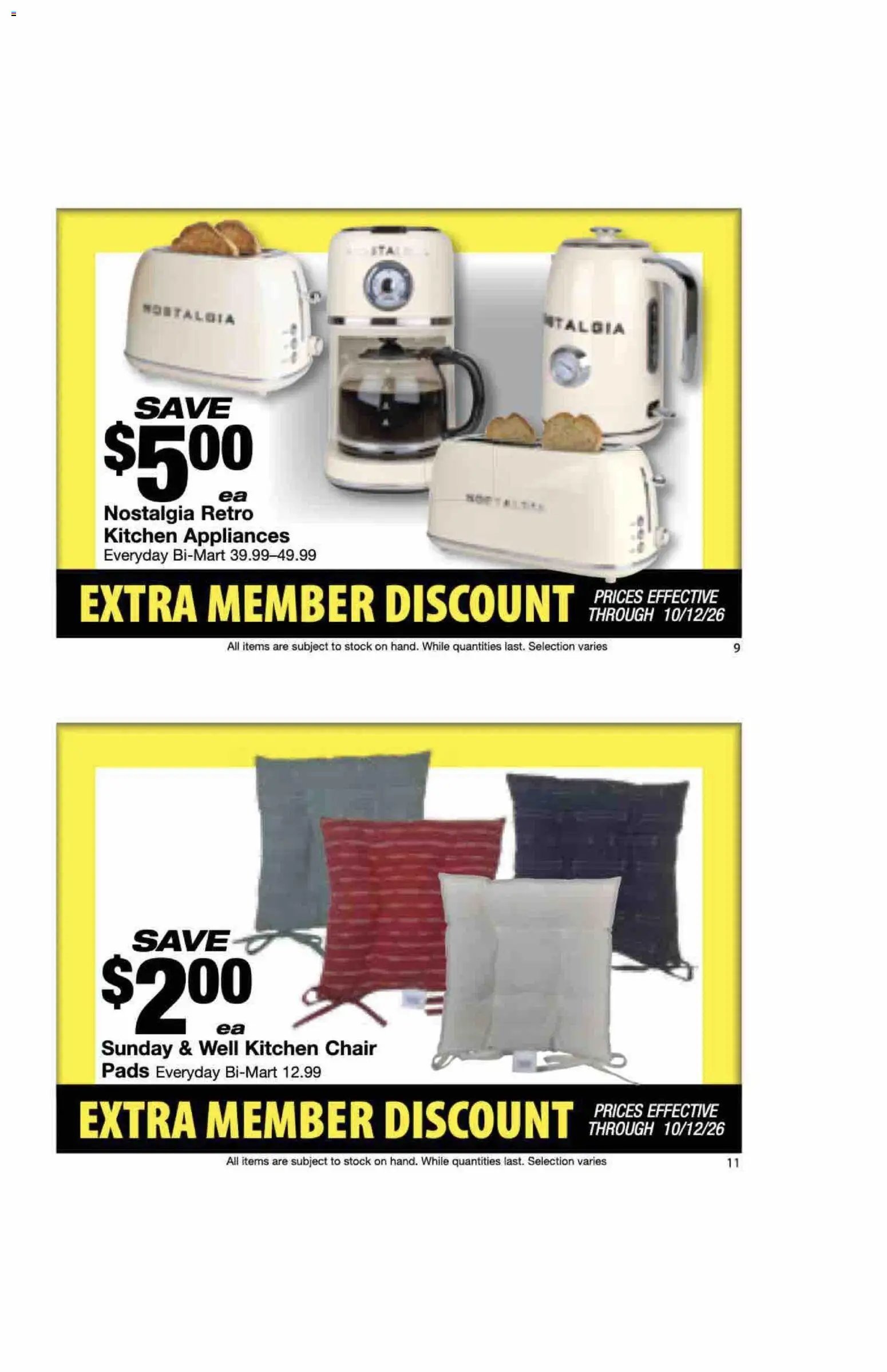 Bi-Mart Extra Member Discount Book