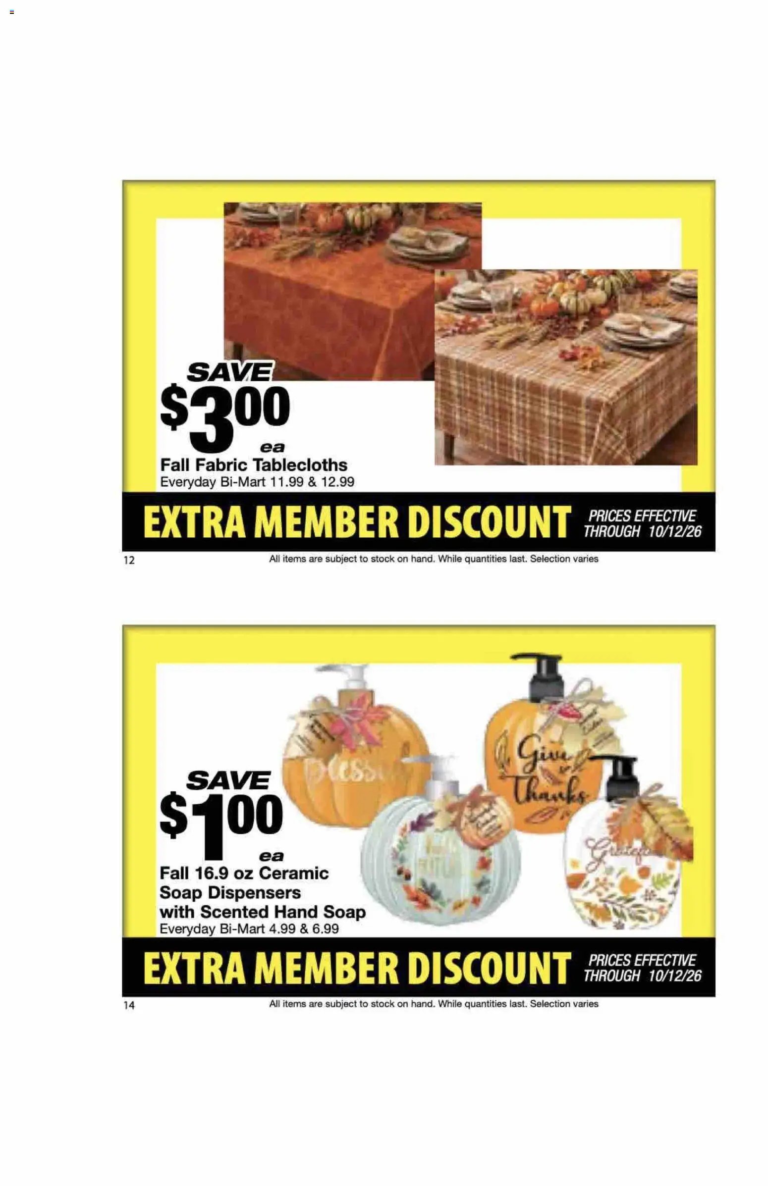Bi-Mart Extra Member Discount Book