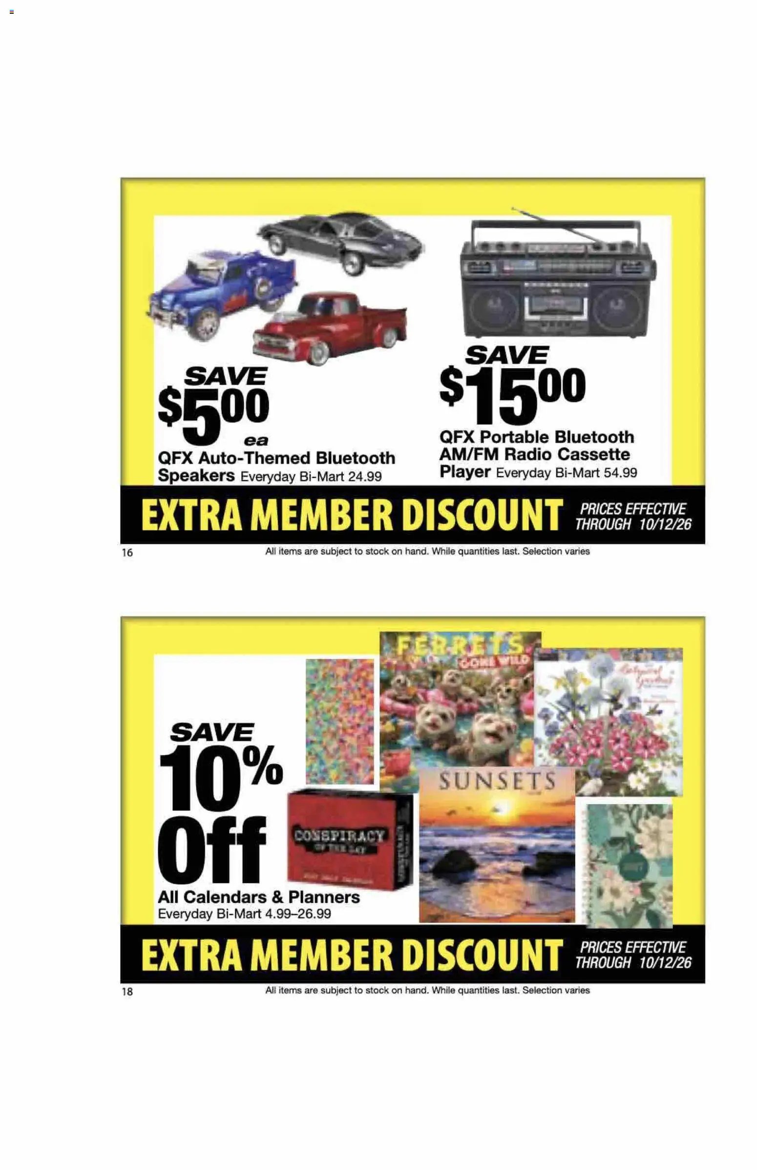 Bi-Mart Extra Member Discount Book