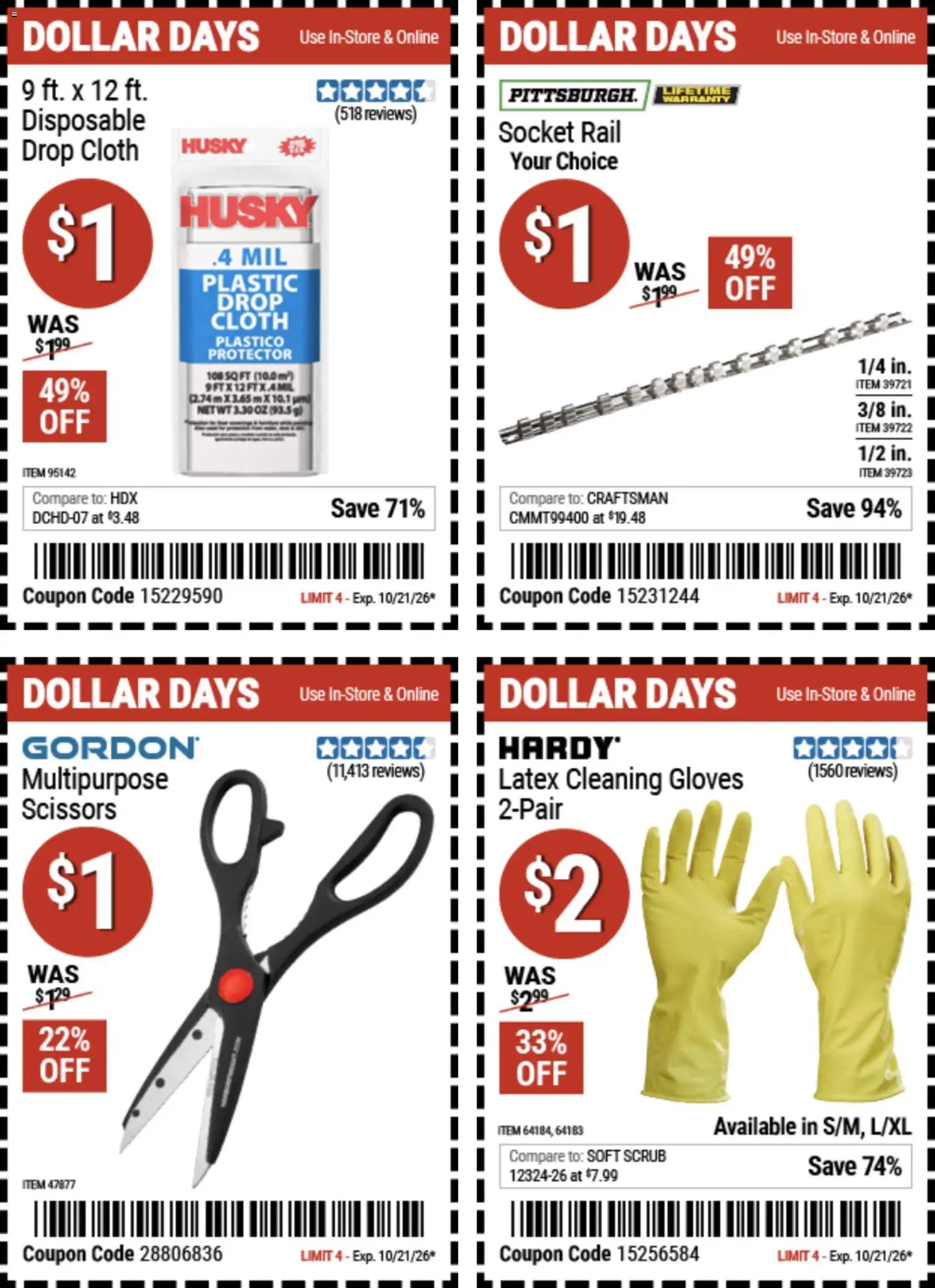 Harbor Freight Dollar Days