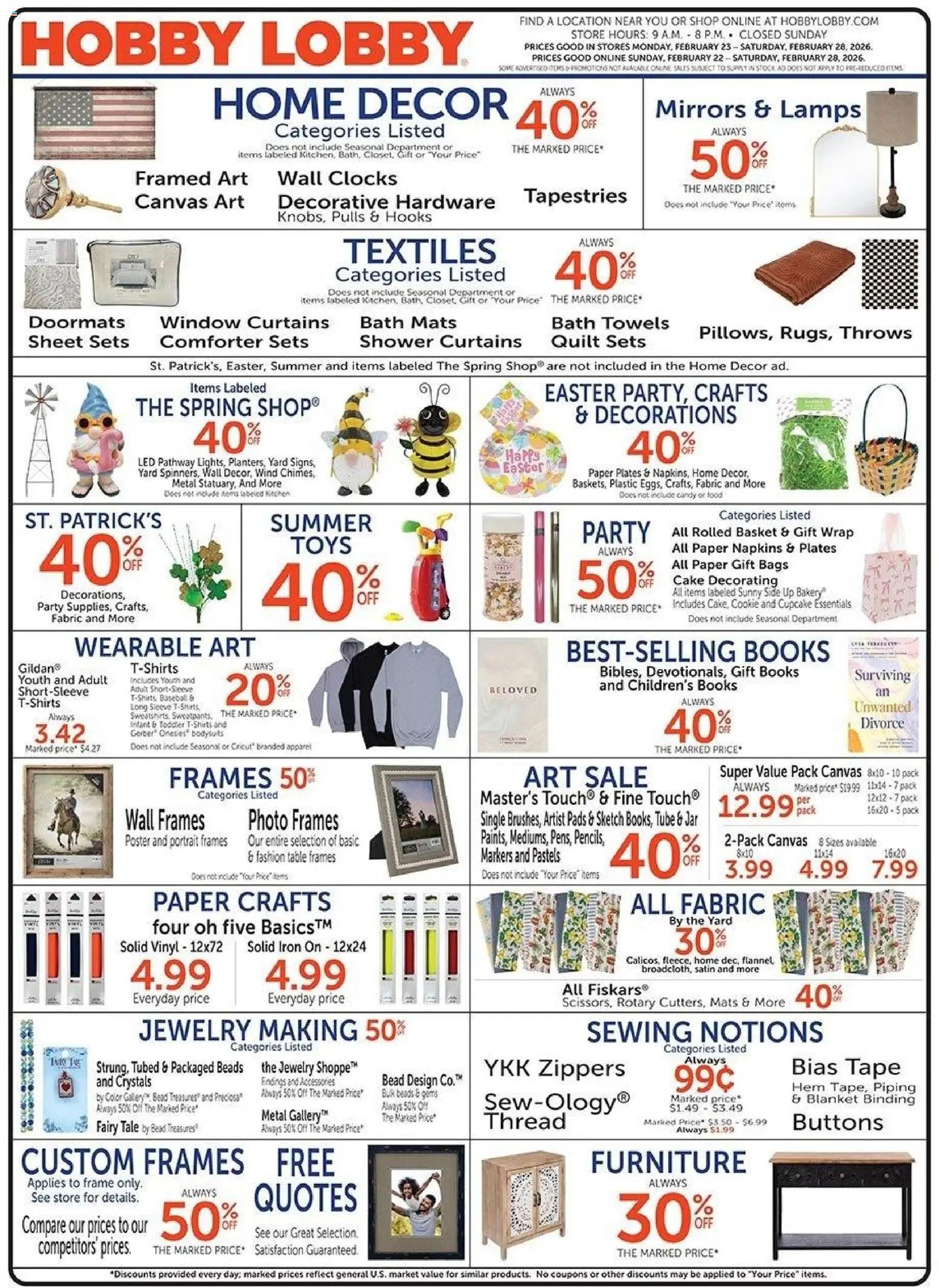 Hobby Lobby Weekly Ad