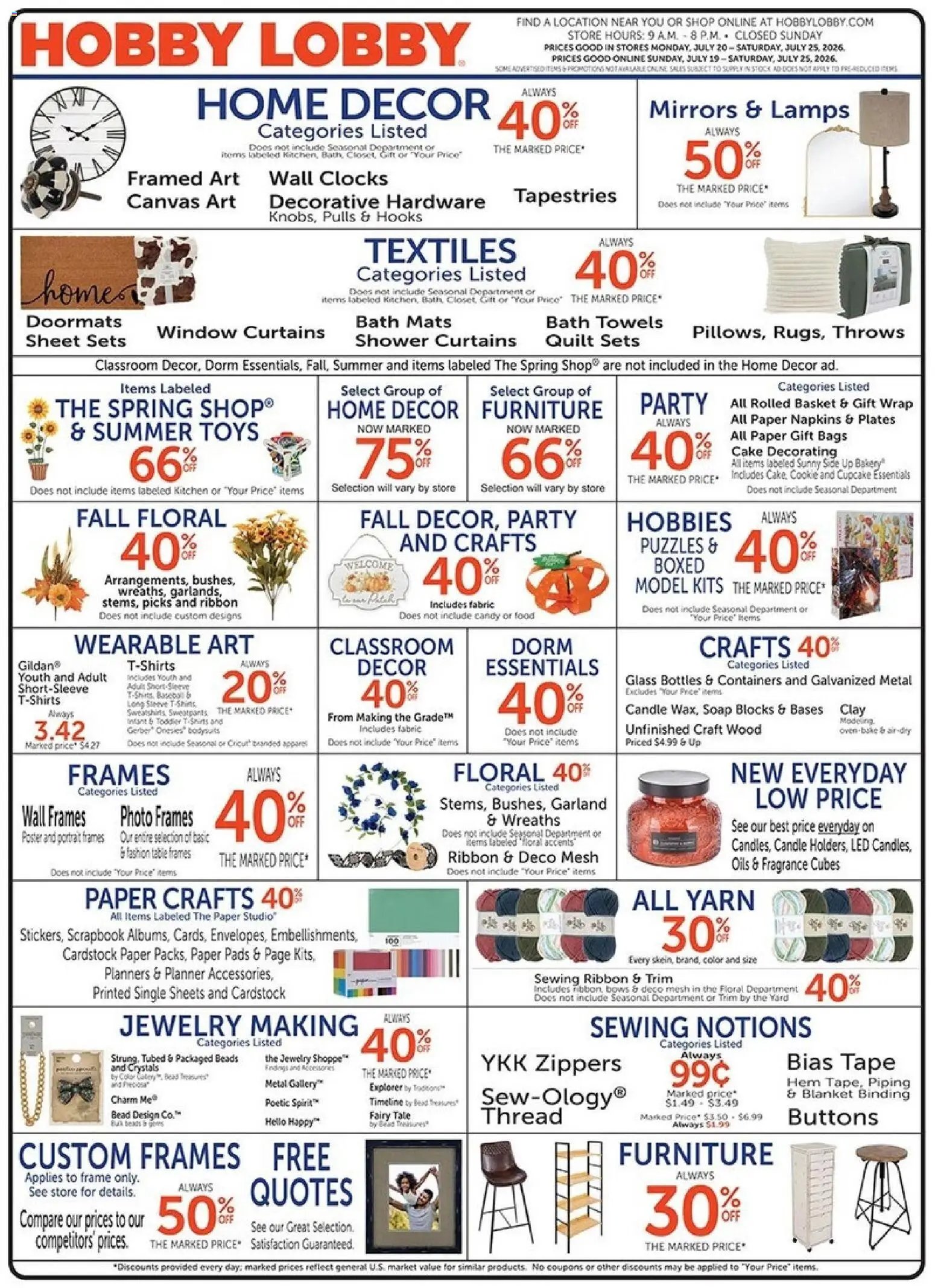 Hobby Lobby Weekly Ad
