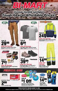 Bi-Mart Work Gear Savings Flyer