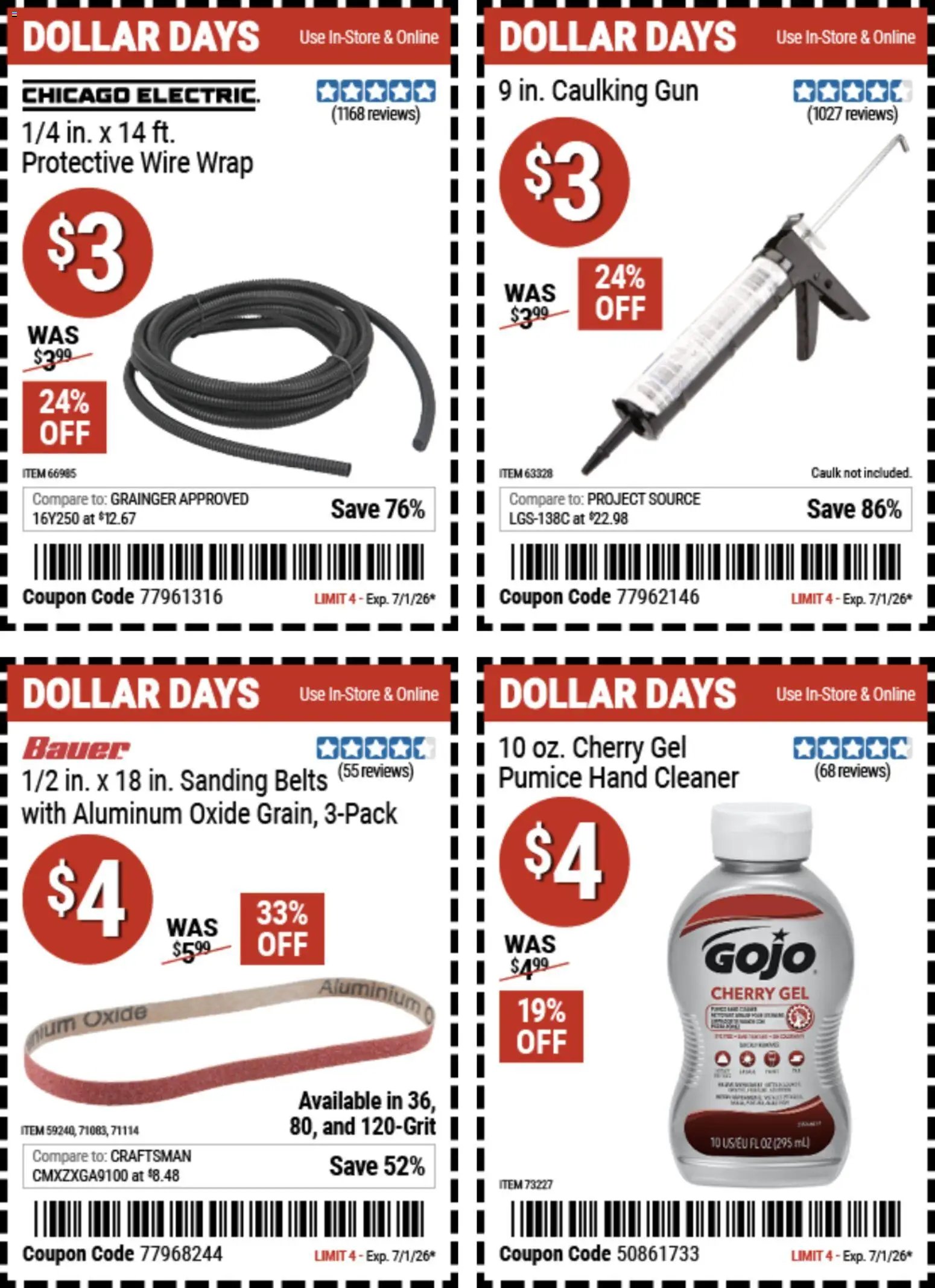 Harbor Freight Dollar Days