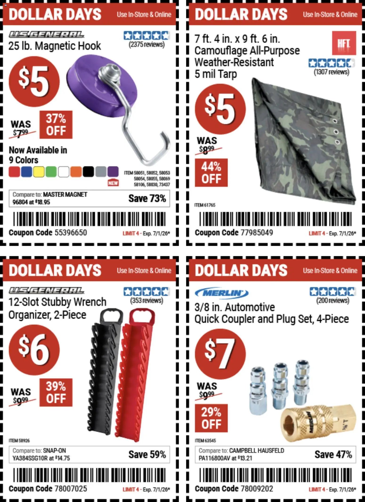 Harbor Freight Dollar Days