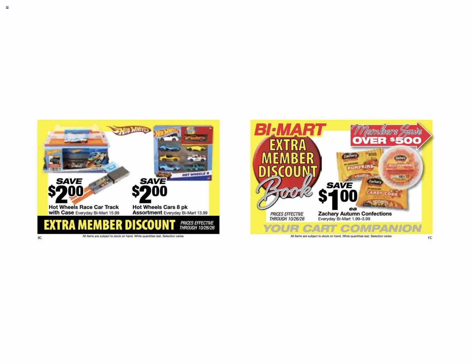 Bi-Mart Extra Member Discount Book