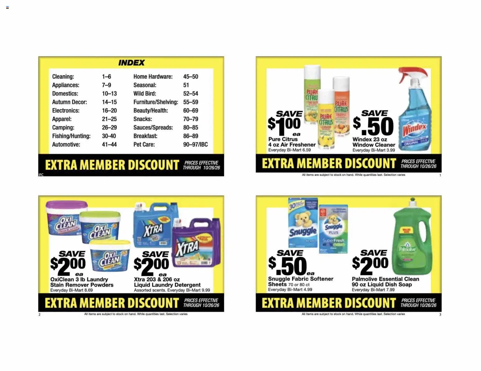 Bi-Mart Extra Member Discount Book