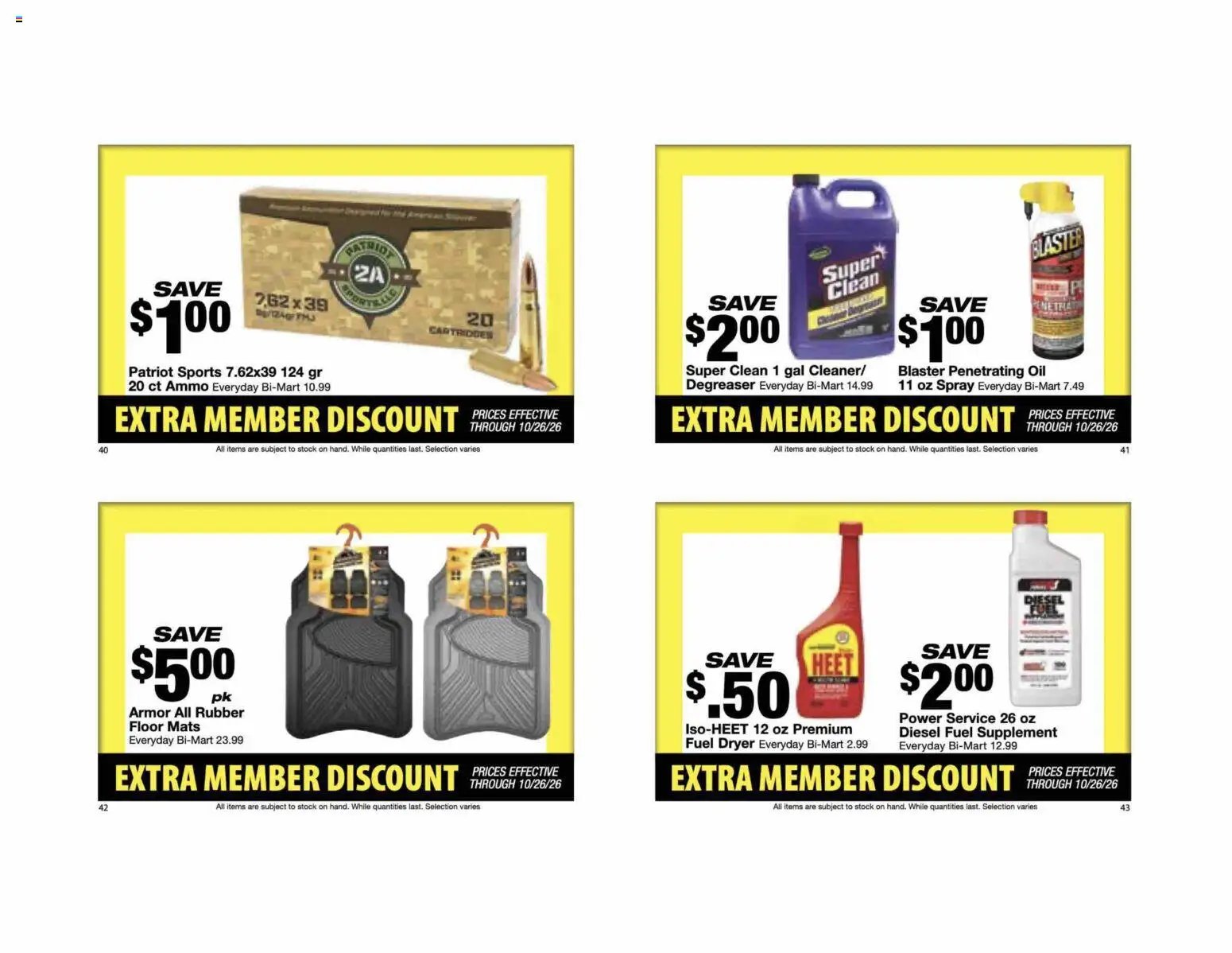 Bi-Mart Extra Member Discount Book