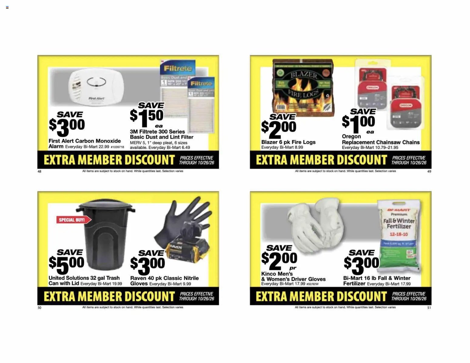 Bi-Mart Extra Member Discount Book
