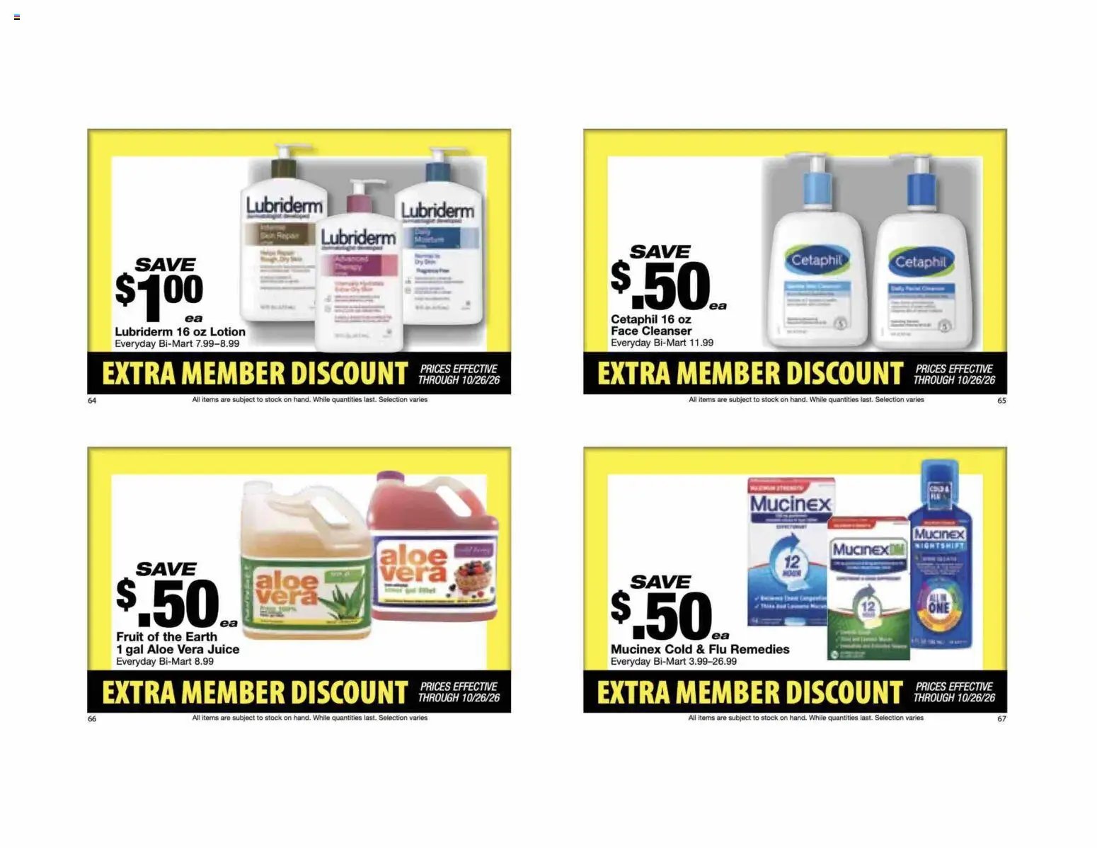 Bi-Mart Extra Member Discount Book