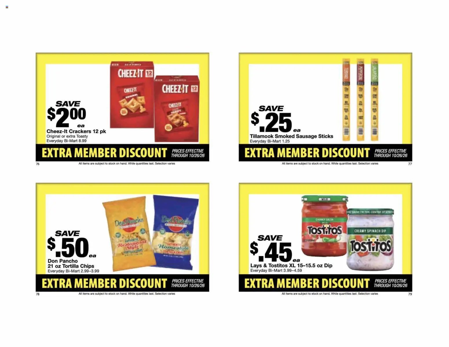 Bi-Mart Extra Member Discount Book