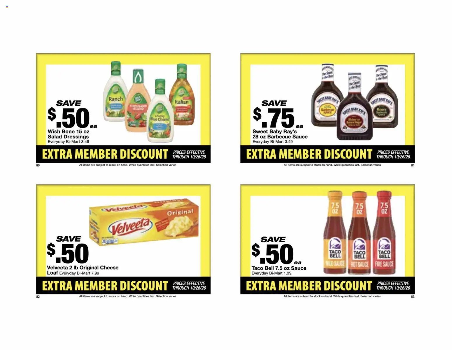 Bi-Mart Extra Member Discount Book