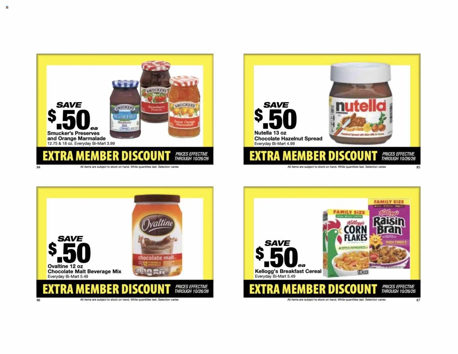 Bi-Mart Extra Member Discount Book