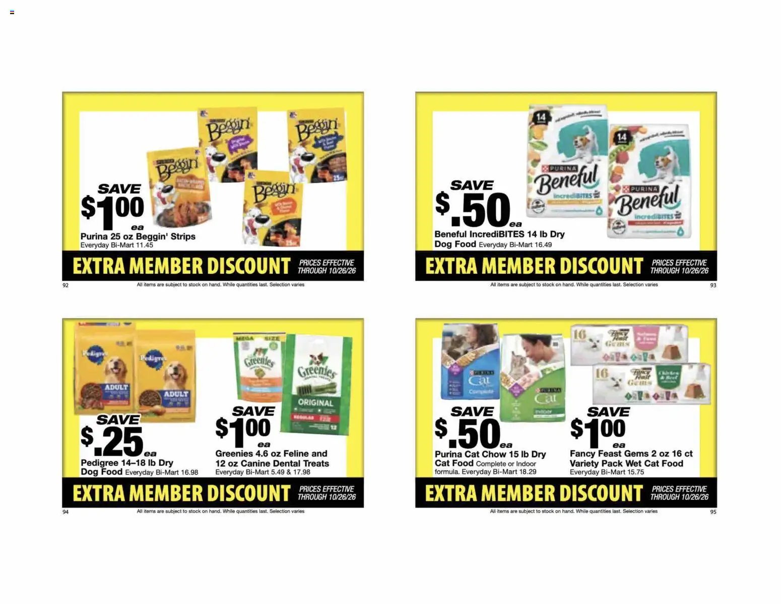 Bi-Mart Extra Member Discount Book