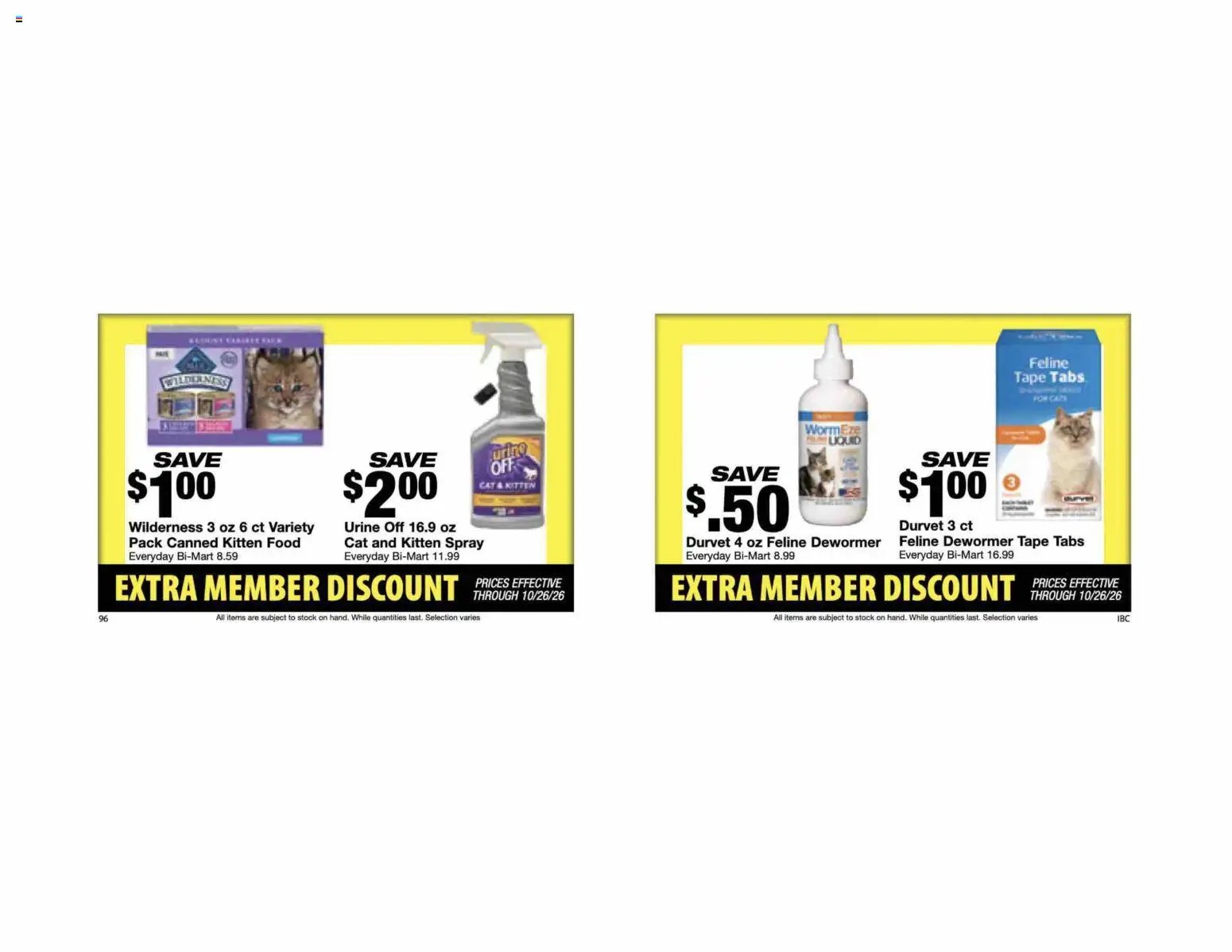 Bi-Mart Extra Member Discount Book