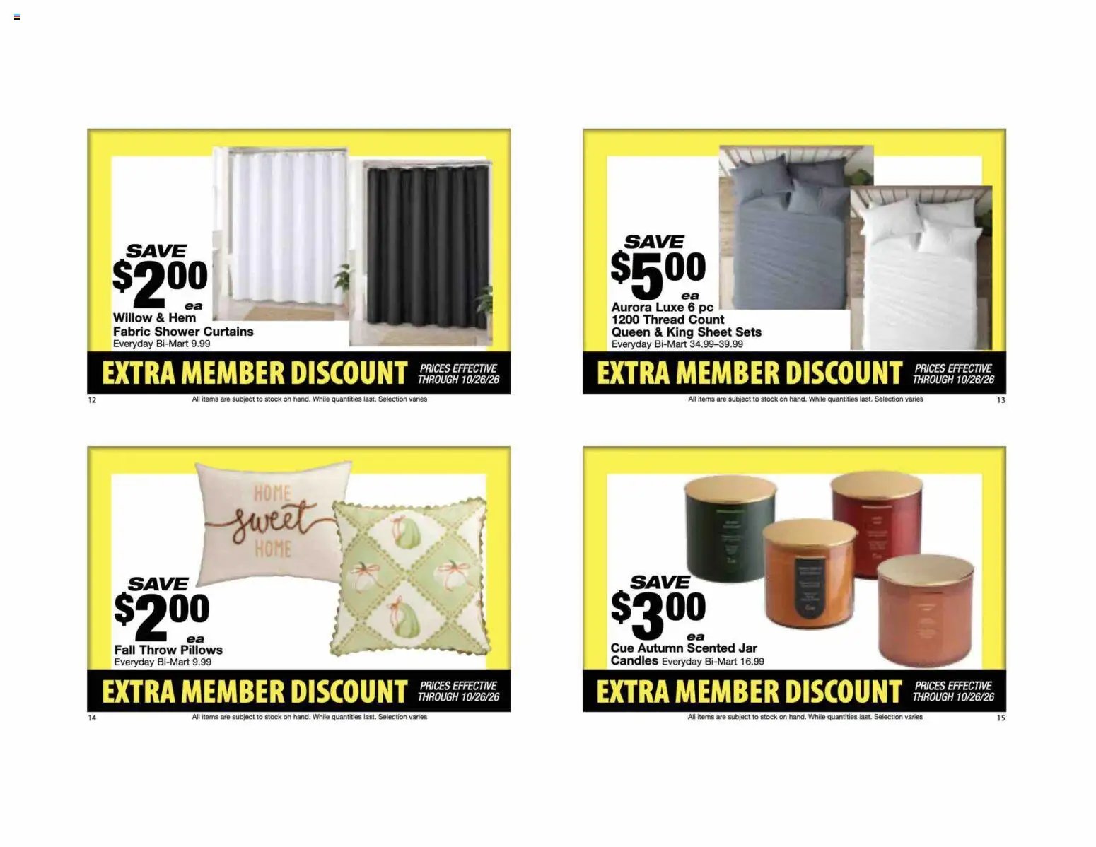 Bi-Mart Extra Member Discount Book