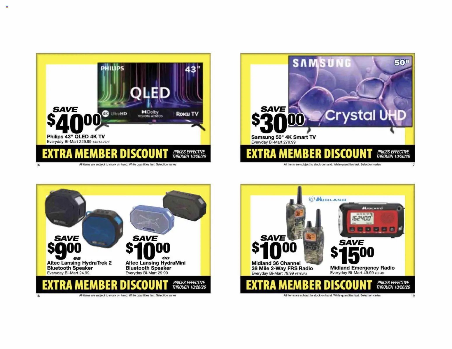 Bi-Mart Extra Member Discount Book