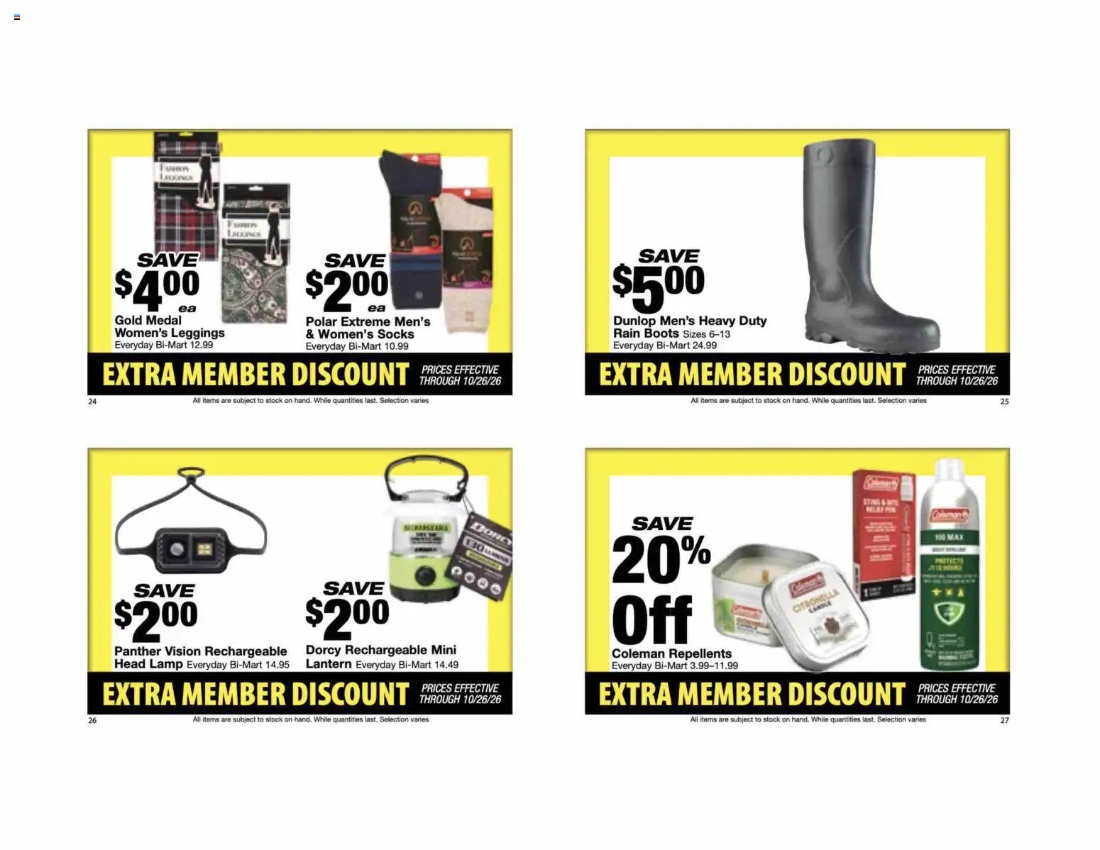 Bi-Mart Extra Member Discount Book