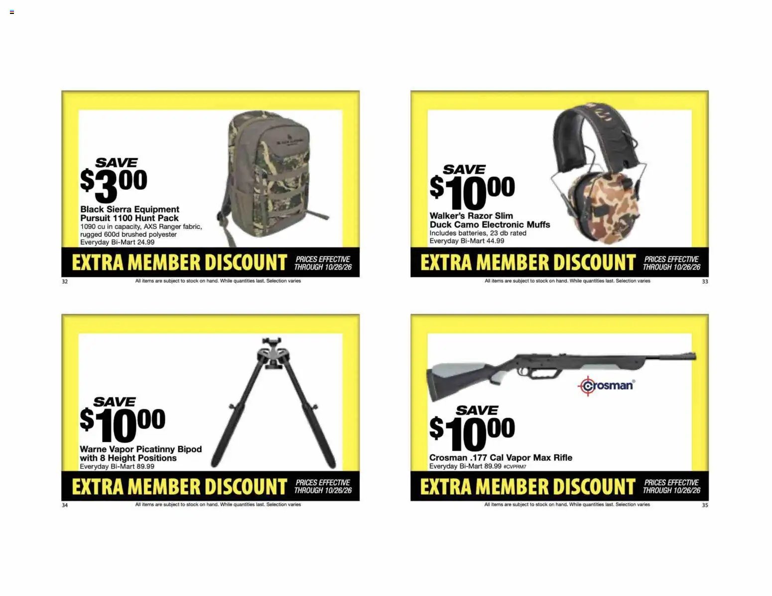 Bi-Mart Extra Member Discount Book