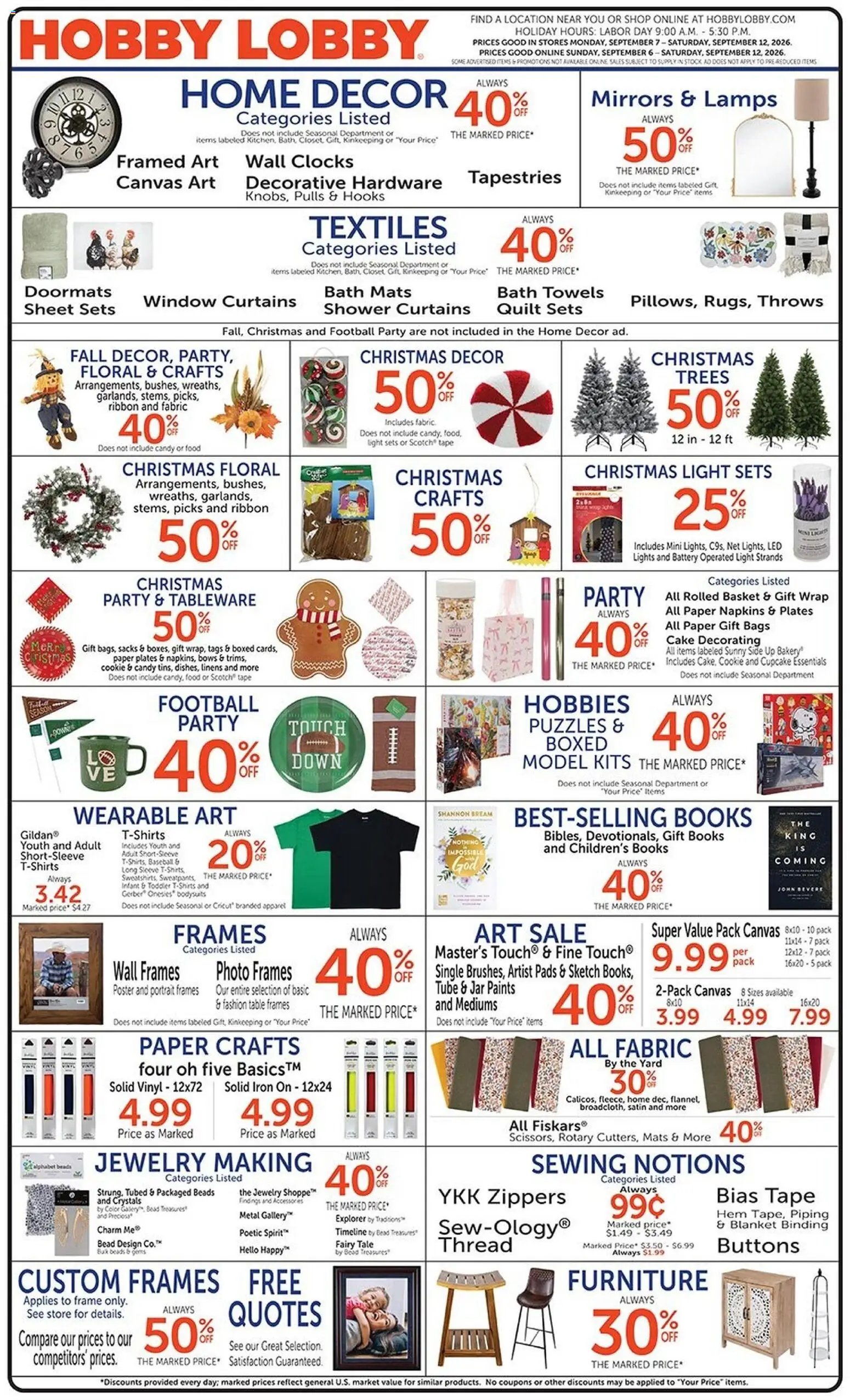 Hobby Lobby Weekly Ad