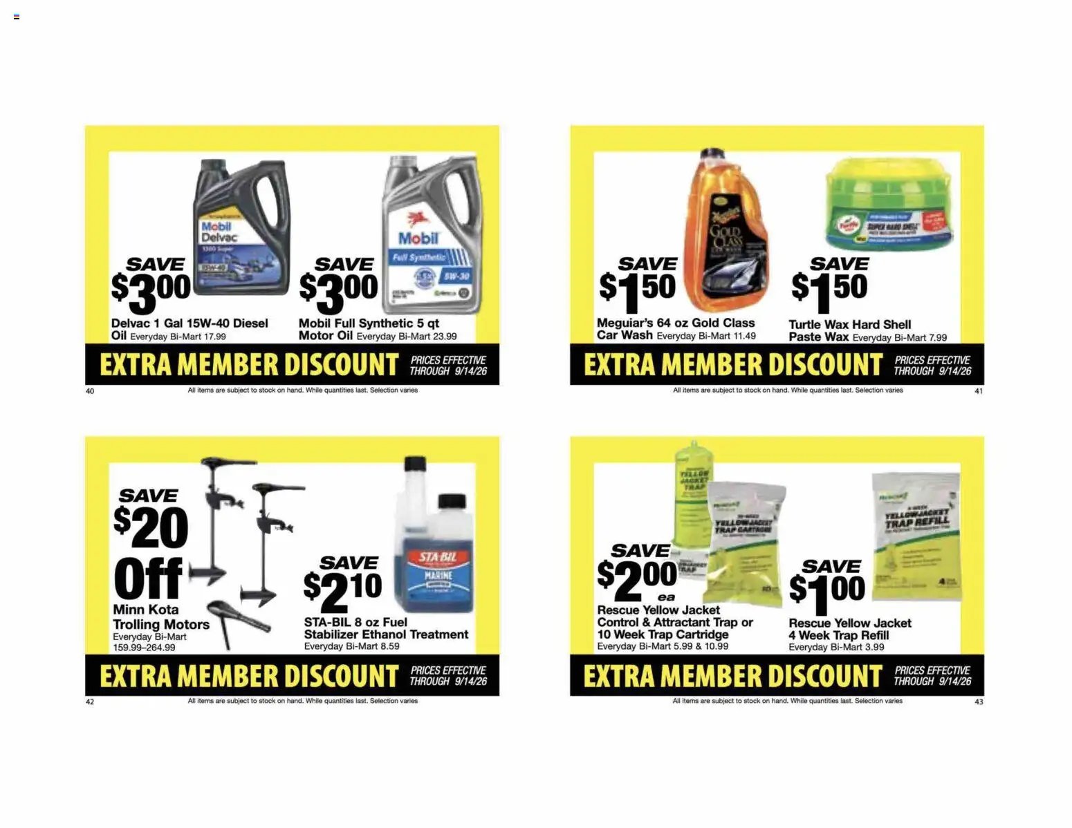 Bi-Mart Extra Member Discount Book